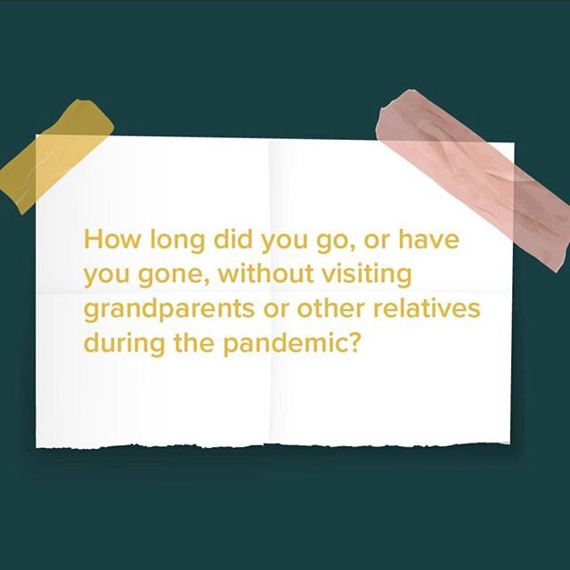 People you miss.

One of the most difficult parts of the Covid-19 pandemic has been that many of us have not been able to see some of the people we love the most. 
Were you able to keep seeing your grandparents, or did you feel the need to stay apart