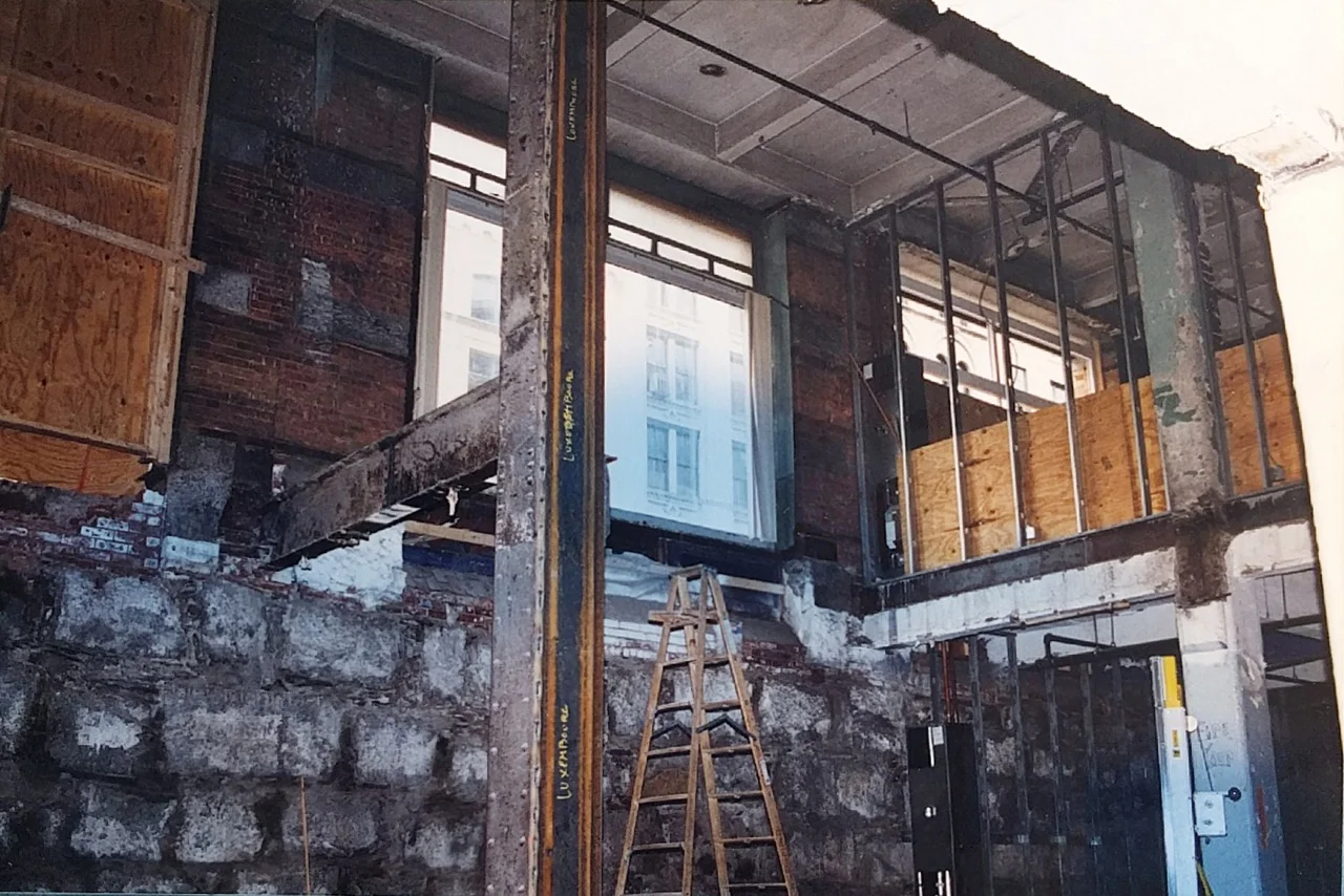 Atrium construction, circa 1994