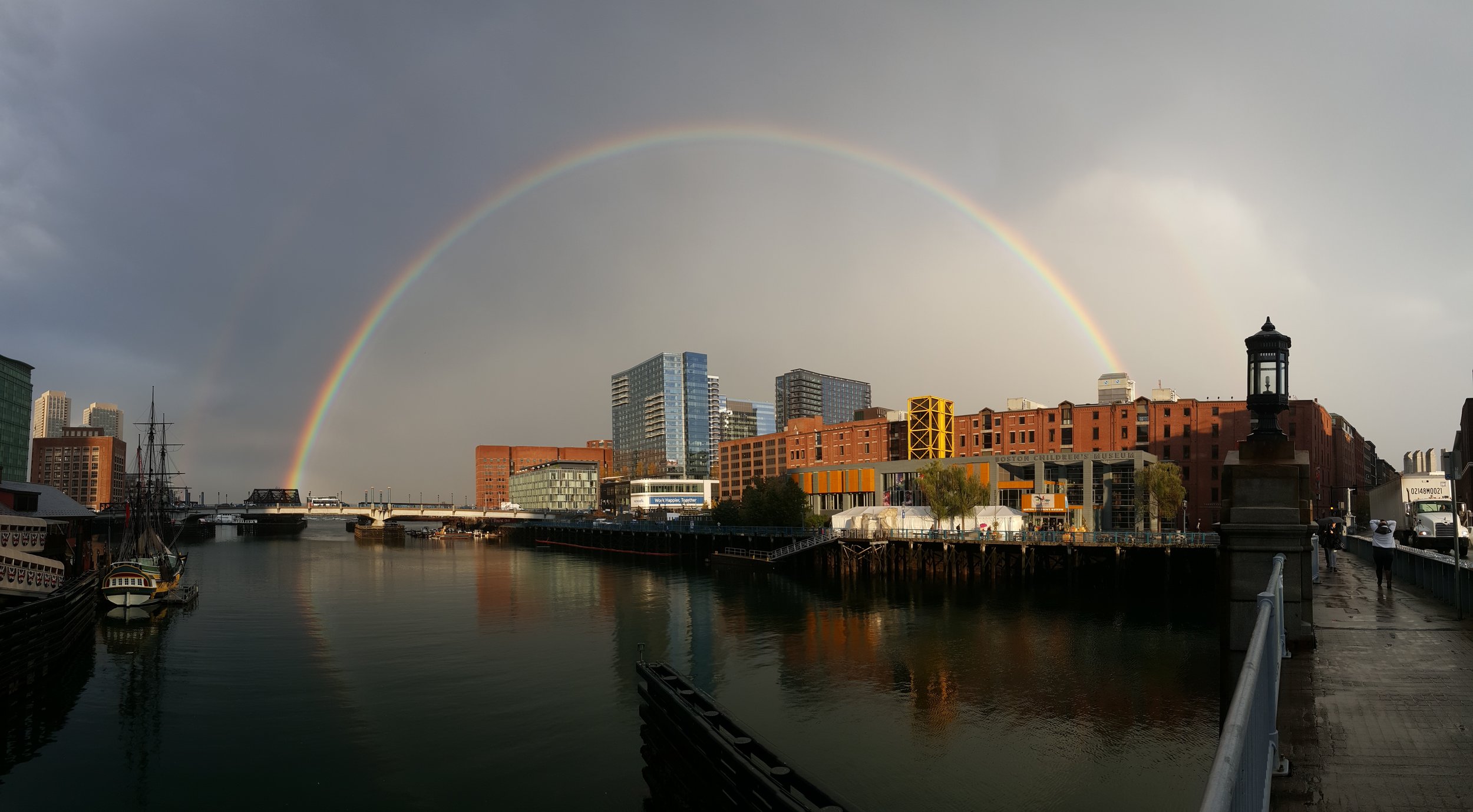 Rainbow over Fort Point, Boston
