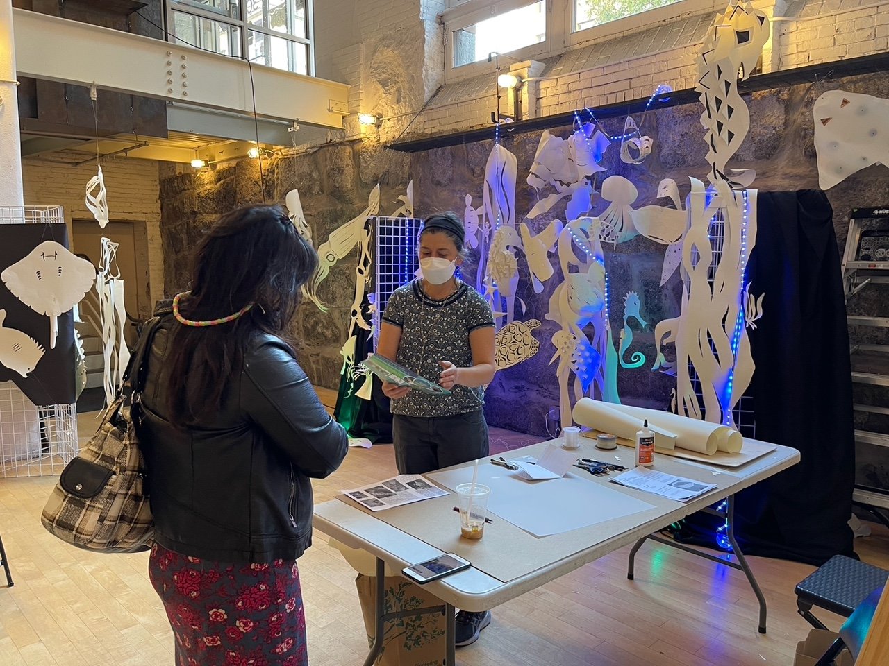  During 2021 Open Studios, guest artist Nedret Andre presented "Protecting Our Seagrass Habitat" at 300 Summer Street, inviting public participation to help build awareness of this fragile habitat.  More  