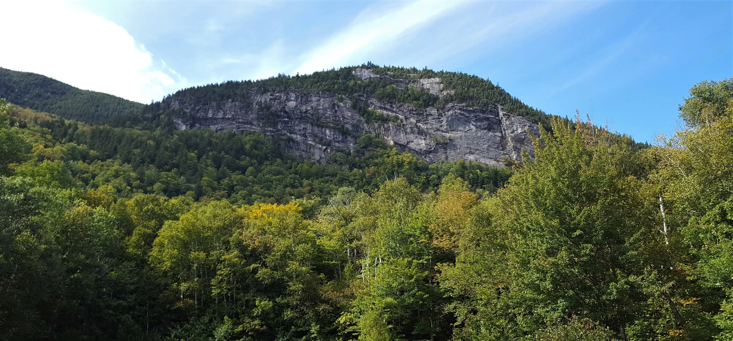 The Eyebrow from the parking area in Grafton Notch