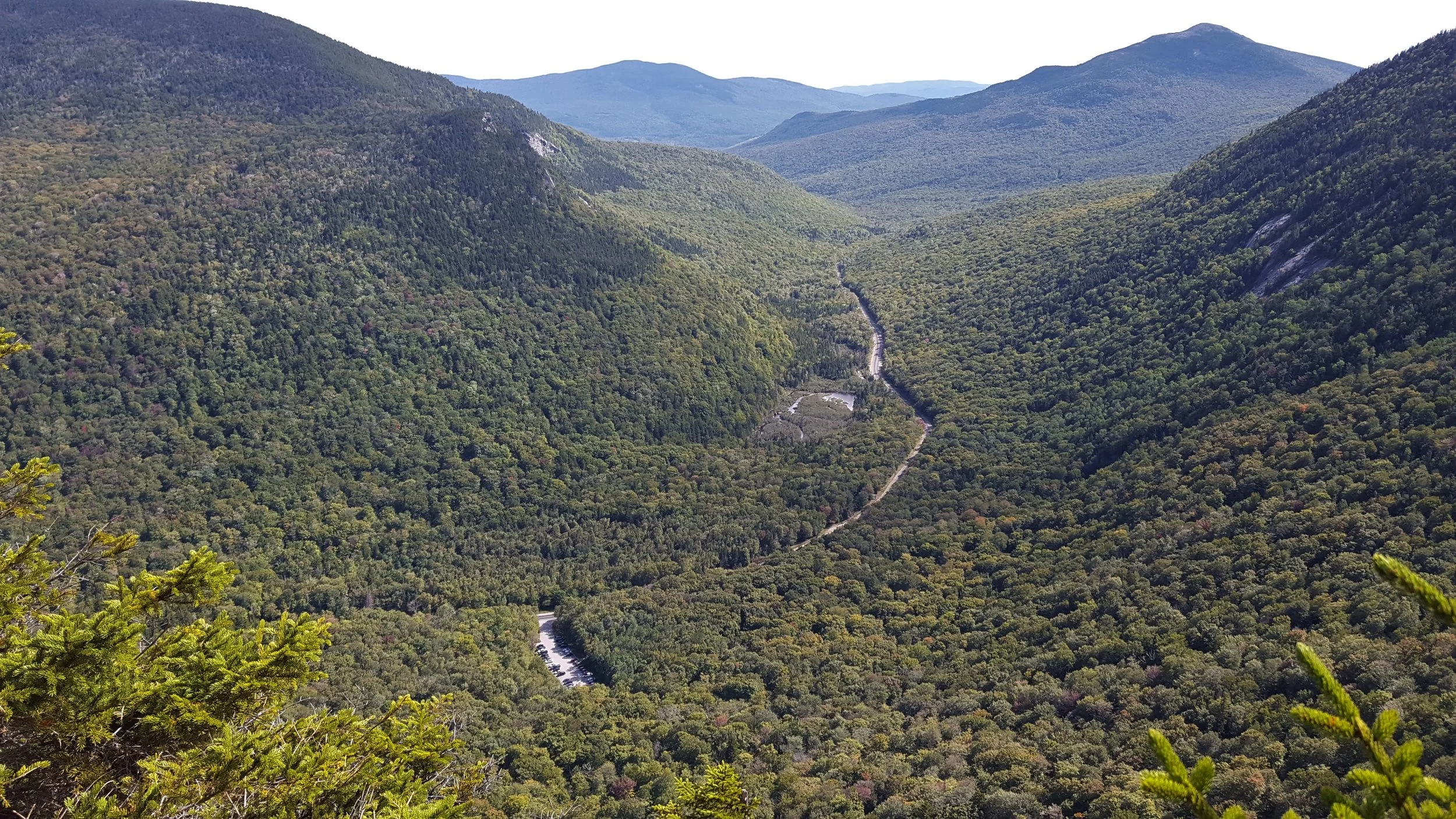 I have mixed feelings about hikes where I can see my car from the summit. It’s a great view of Grafton Notch.