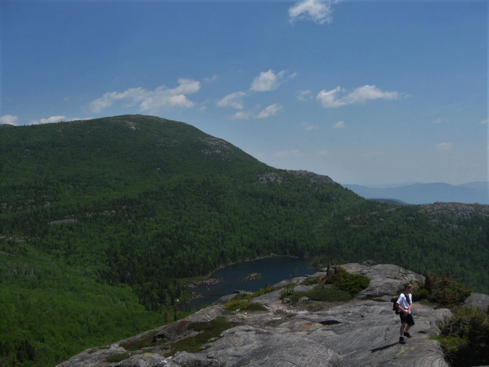 Tumbledown Pond from the ridge leading to Tumbledown Mountain (with Little Jackson in the background)