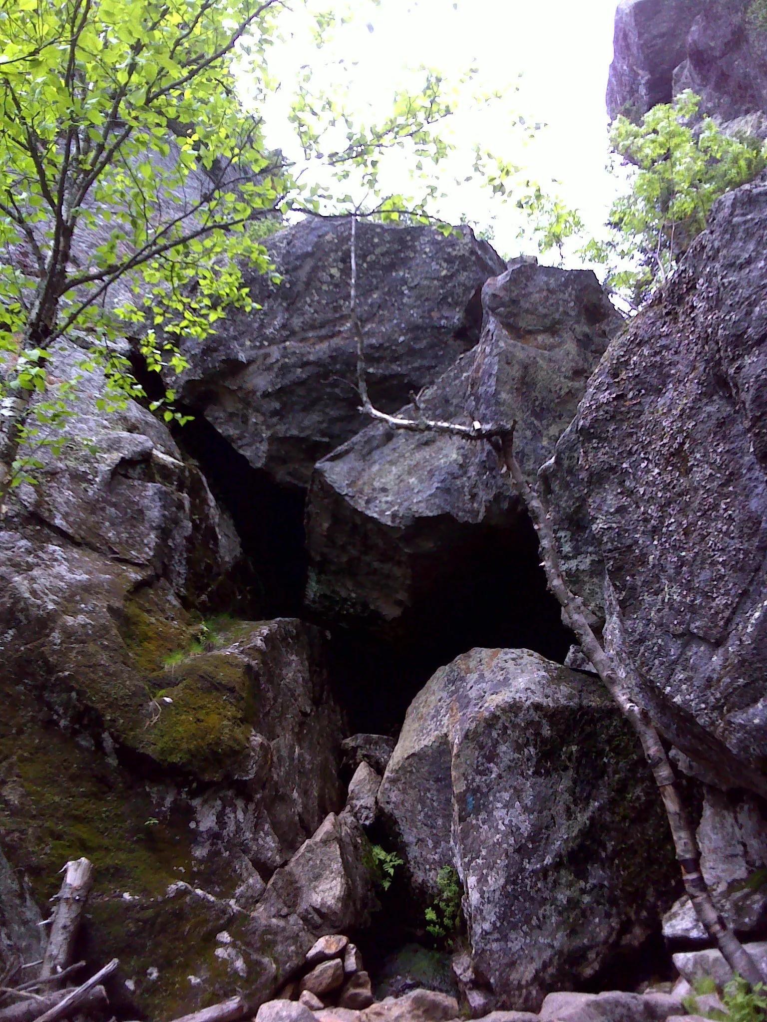 The entrance to the boulder choke known as Fat Man’s Misery