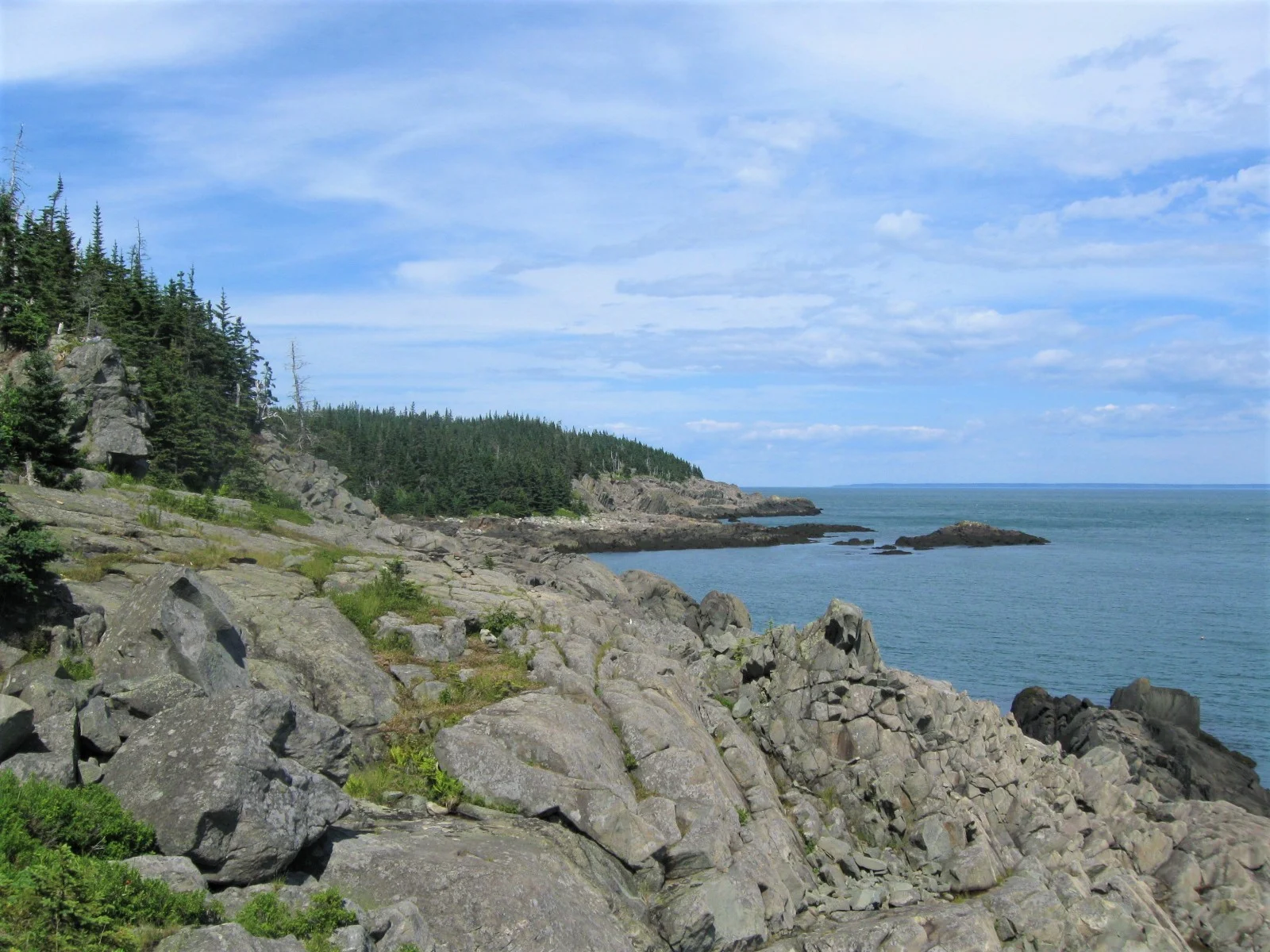The view from one of the campsites, looking north