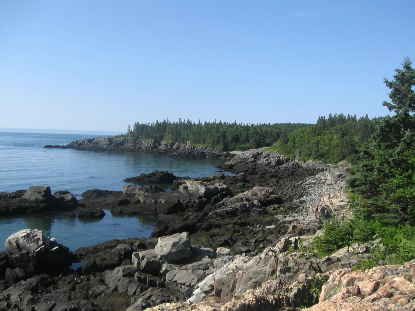 Near Fairy Head at the south end of the Bold Coast where the cliffs are more broken and less dramatic