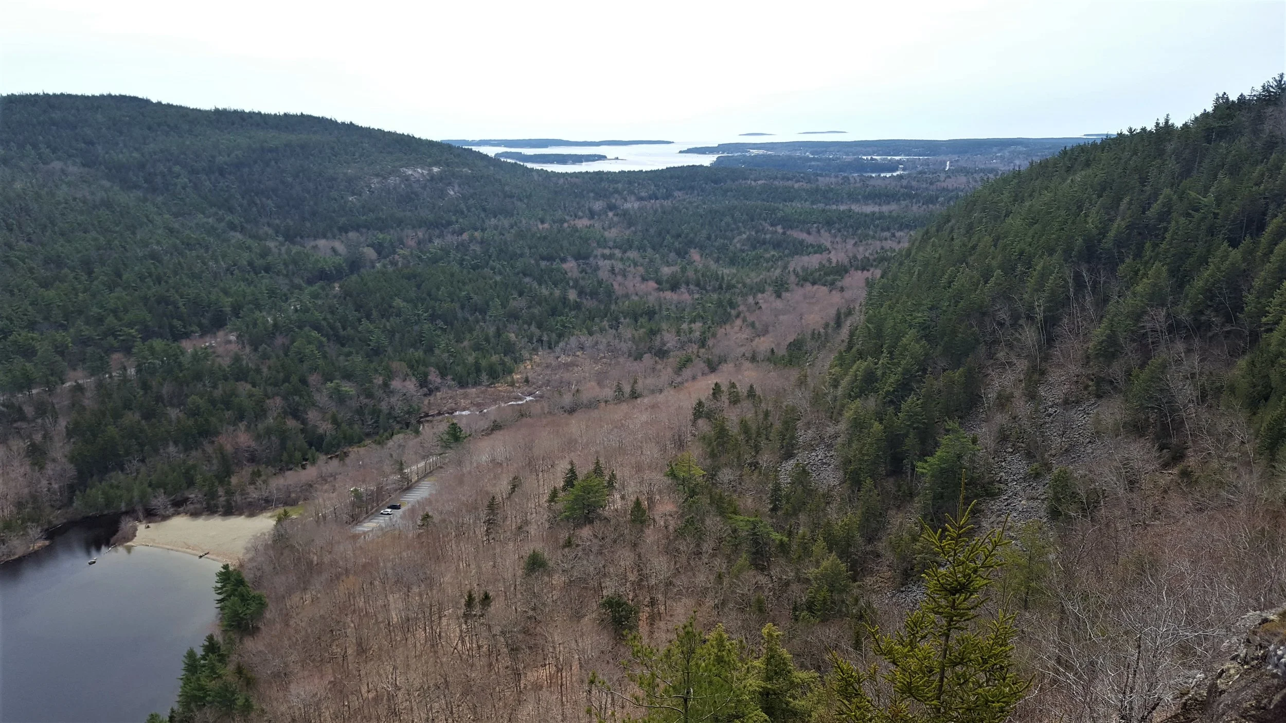 Looking southeast from Beech Cliffs (I can see my car)