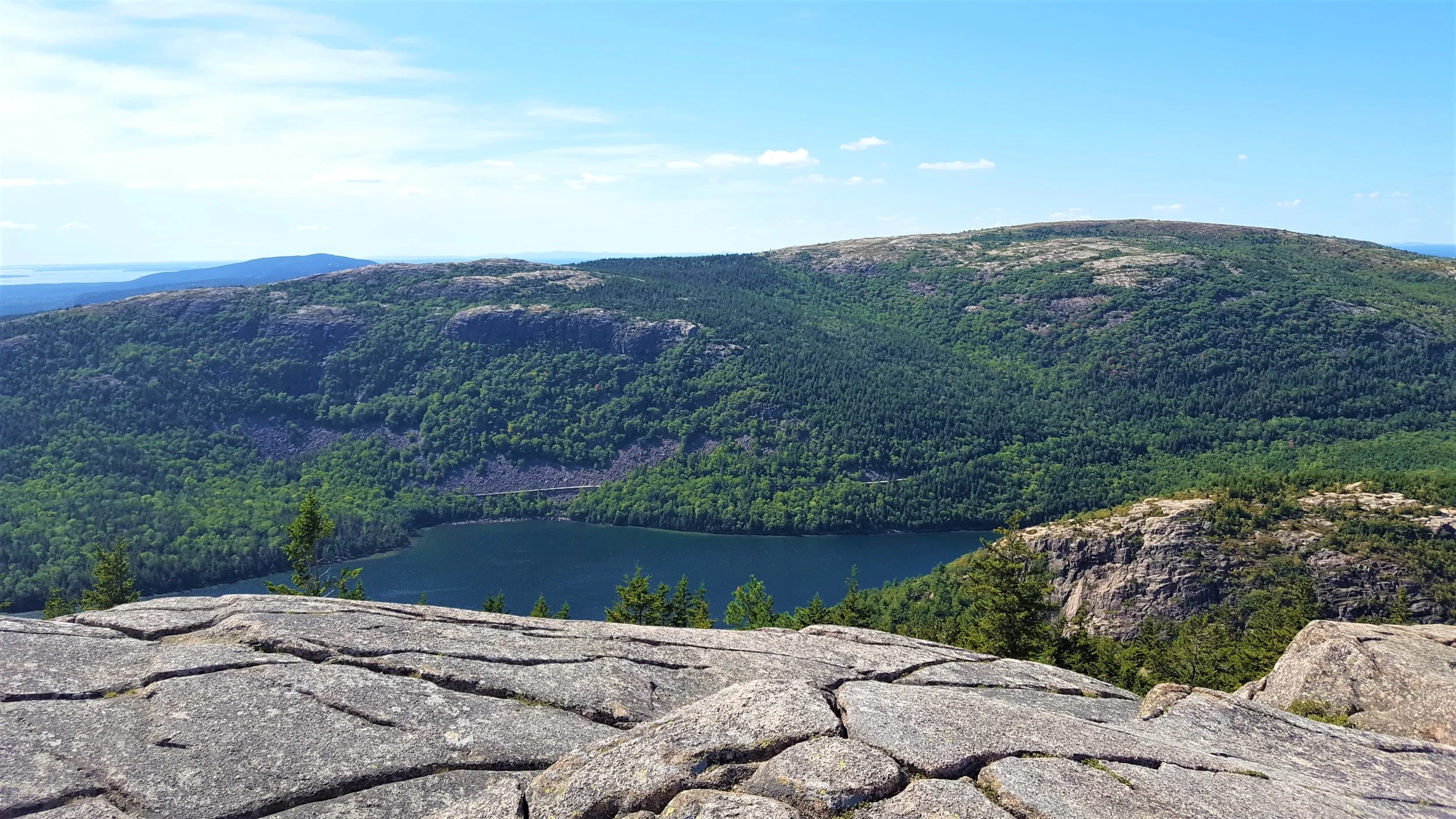 Jordan Pond and Sargent Mountain from Pemetic Mountain