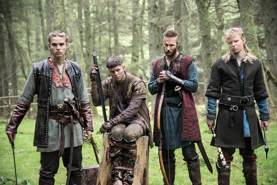 From left to right: Hvitserk, Ivar, Ubbe and Sigurd.