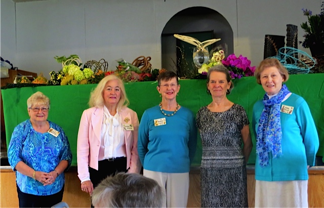 GCLA Officers for 2015-2016: Recording Secretary Pat Hirschbek, VP & Programs Chair JoAnne Connelly, Treasurer Barbara Capron, Corresponding Secretary Susan Trost & President Betty Ward.