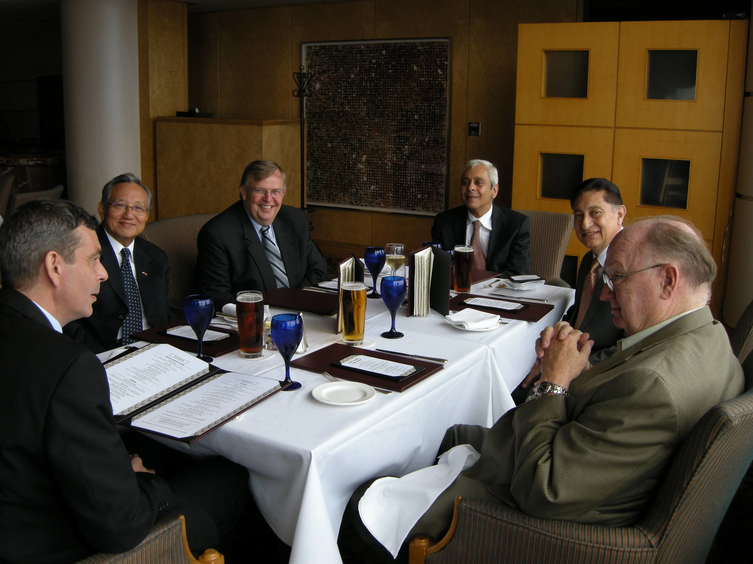 Early origins of The Legacy- Meeting with leaders of the Credit Union Movement in Canada. From left to right: Tony Horrel - co-founder of The Legacy; Robby Tulus- International Cooperative Movement; Dr William Knight- Former Deputy Minister of Finance of Canada & Canadian Credit Unions; Ashraf Dimitri- Payment Industry Expert; Rafael Legaria- The legacy; Dr. Ian MacPherson- Canadian Credit Union Movement. Photo credit: Rafael Legaria.