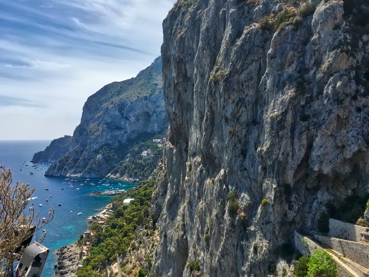 Exceptional Views from botanical garden Giardini di Augusto on the island of Capri 