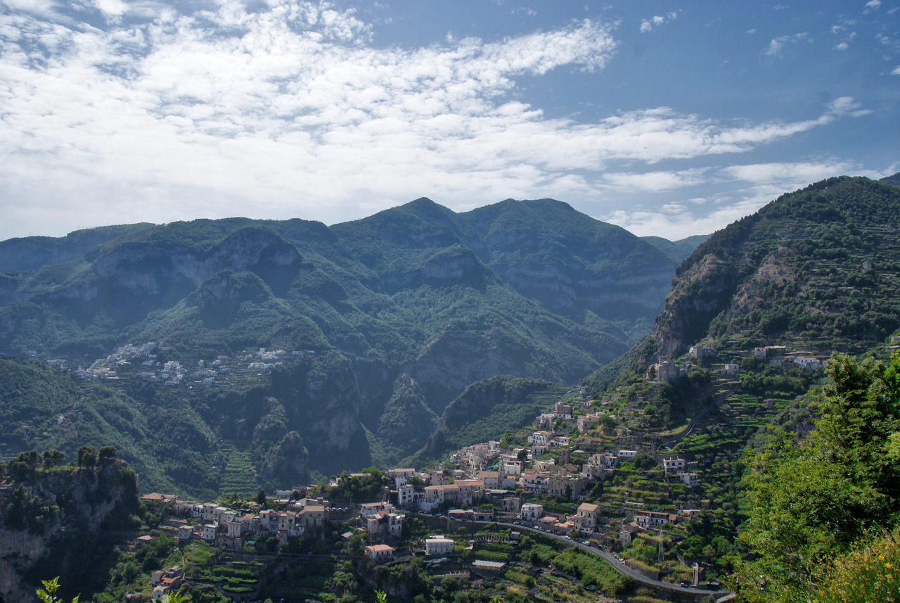 Overlooking Nearby Scala from Villa Cimbrone in Ravello