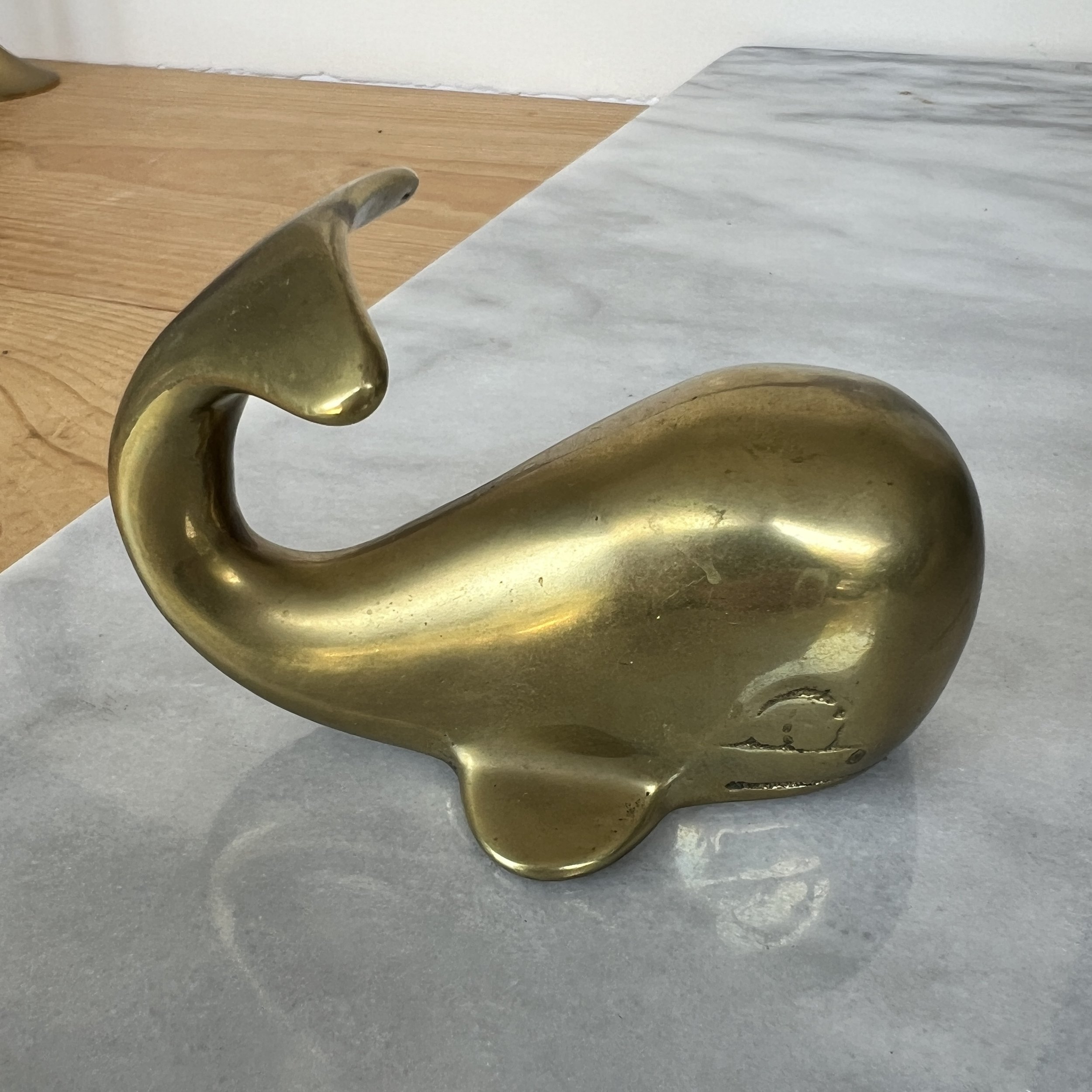 Vintage Gatco Brass Whale