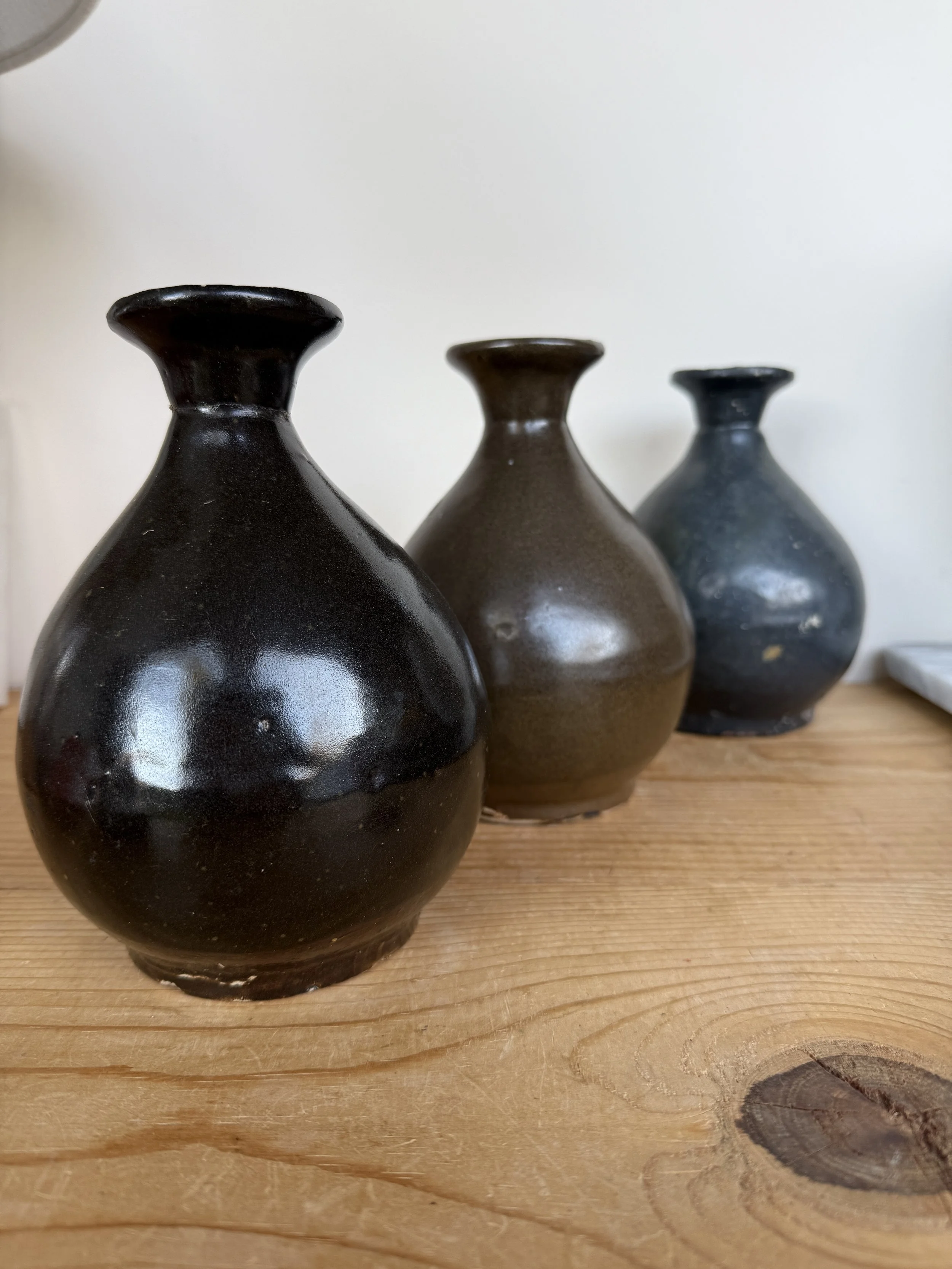 Antique Gold Rush Era Chinese Stoneware Jugs