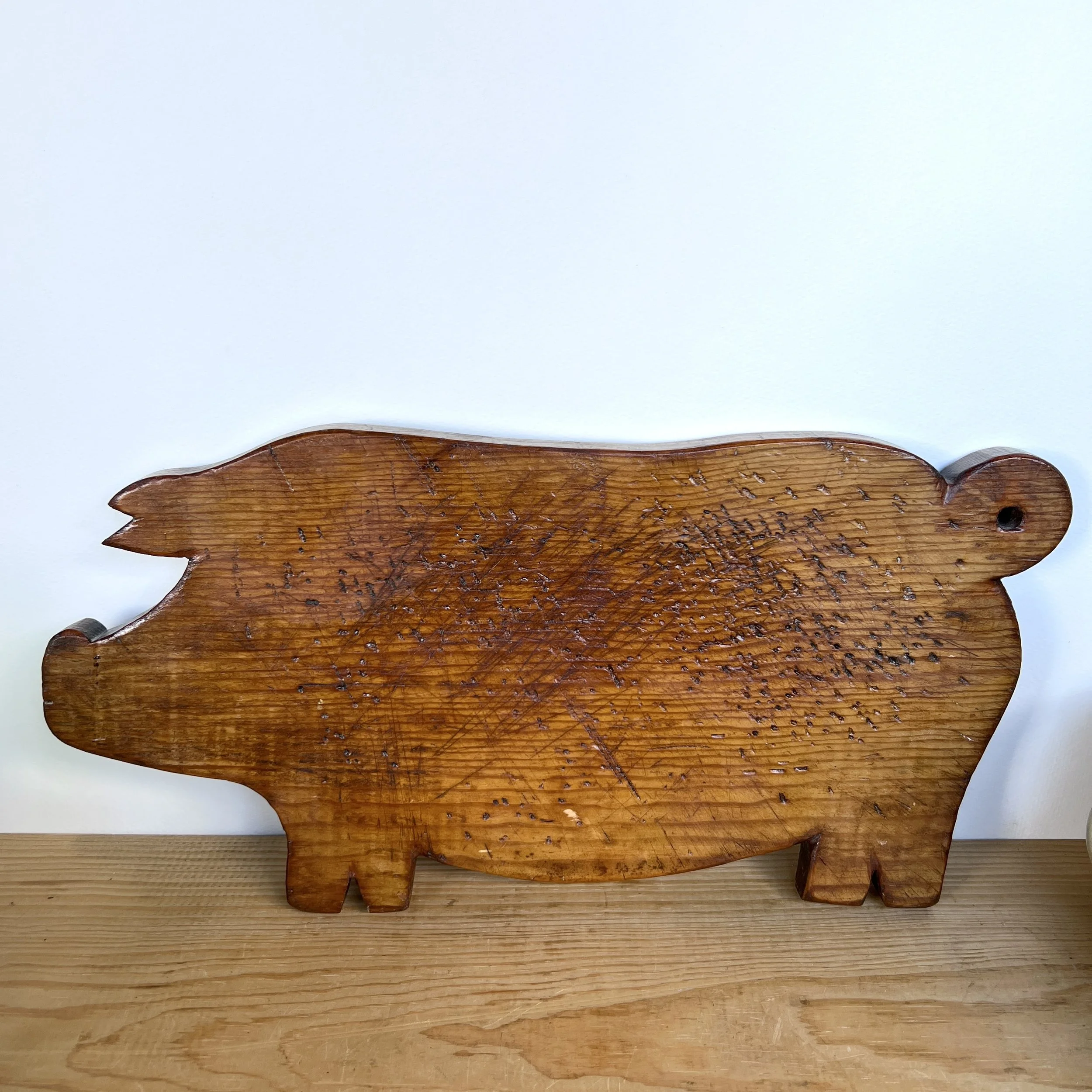 Antique Wood Pig Cutting Board