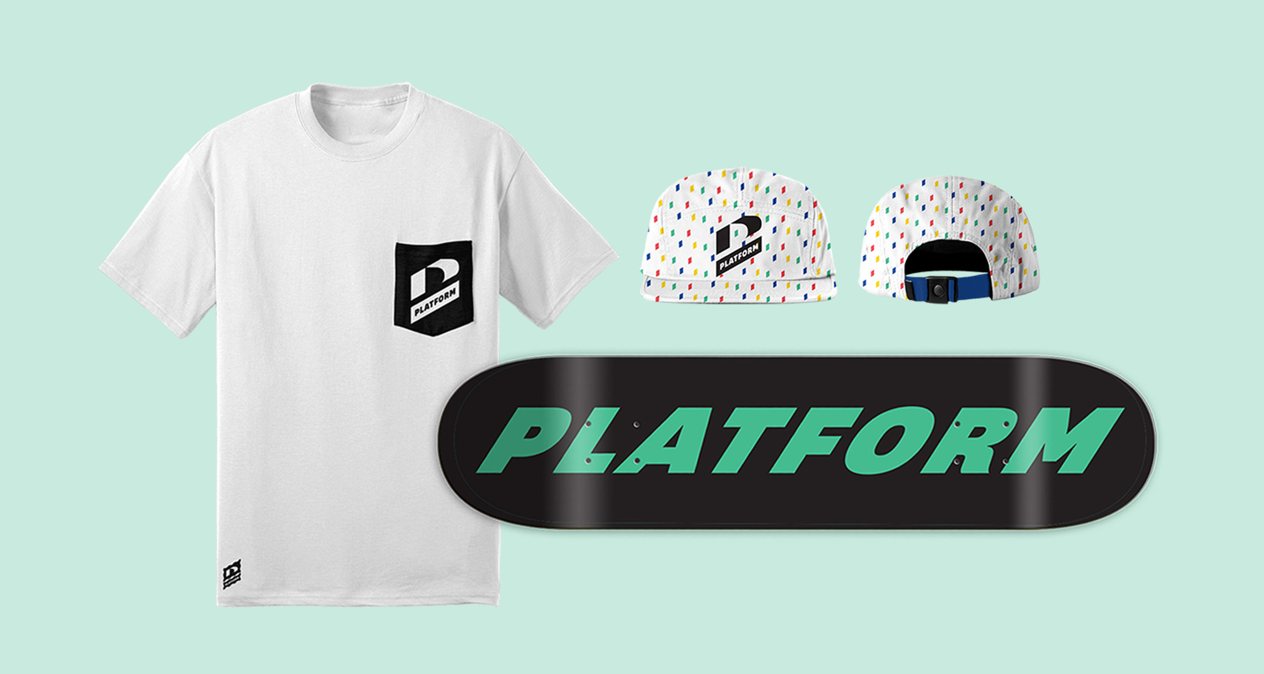 Platform is an all-inclusive skateboarding company that I concepted, created, and designed. Focused on positivity, community, individuality, and gender neutral clothing, the brand brings new light to the skateboarding industry.
