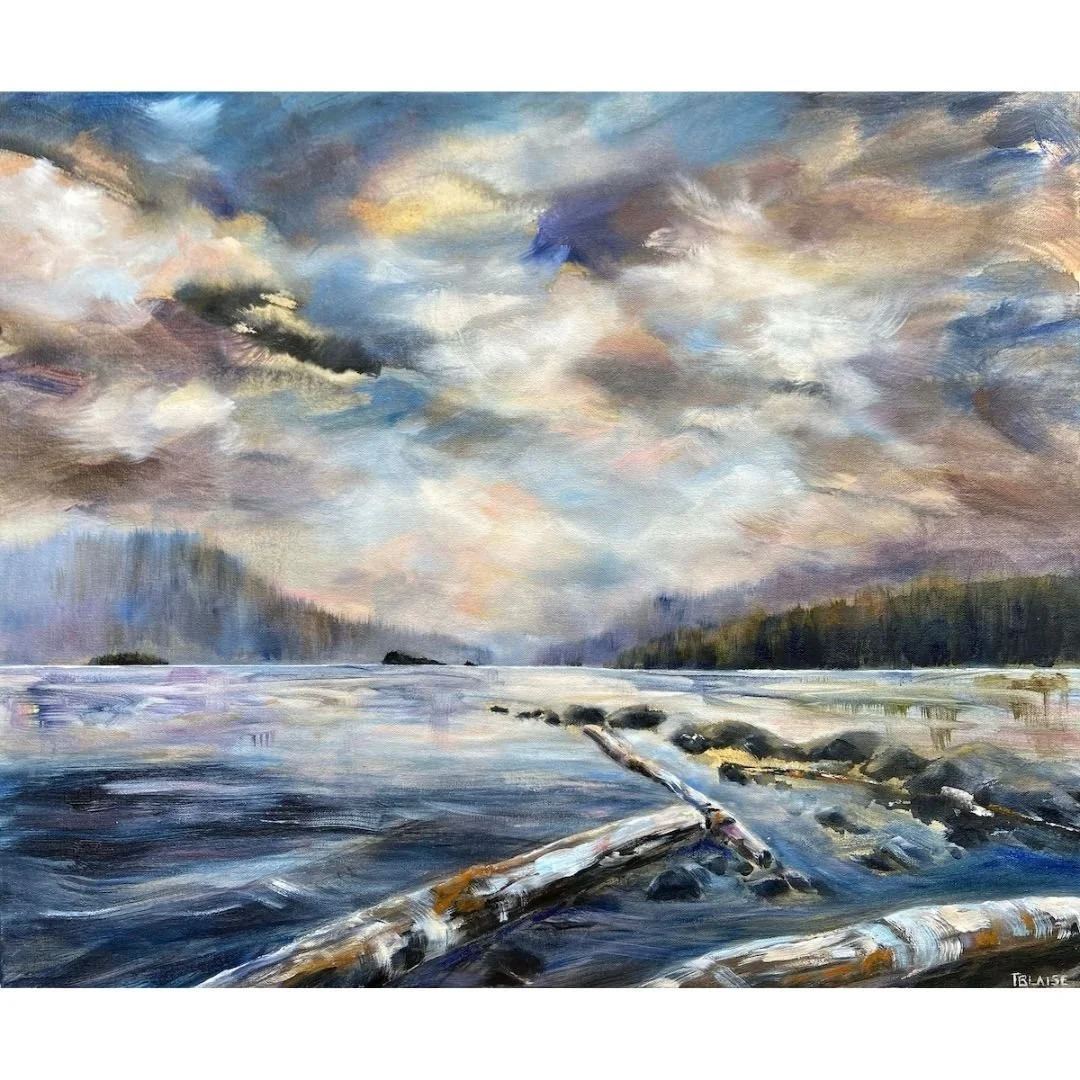 Stormy skies and turbulent seas captured in vivid detail by Tiffany Blaise.