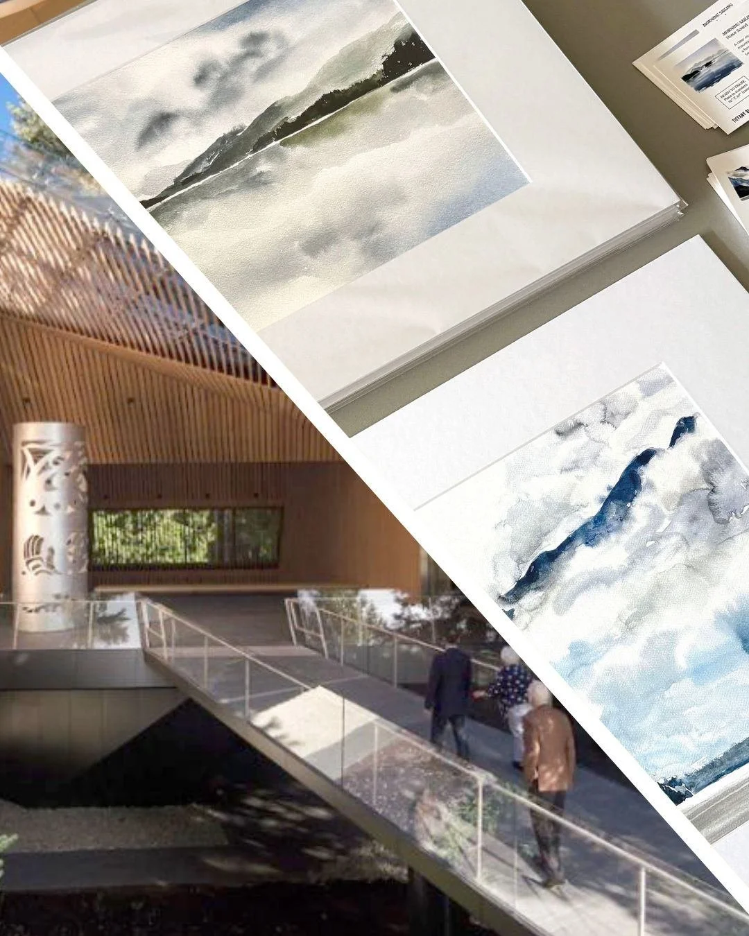 It is with great joy that I share the news that 4 brand new art prints of my watercolour landscapes are now available at the Audain Gallery’s Museum Shop in Whistler! π 
I’ve been visiting this beautiful contemporary art gallery since i