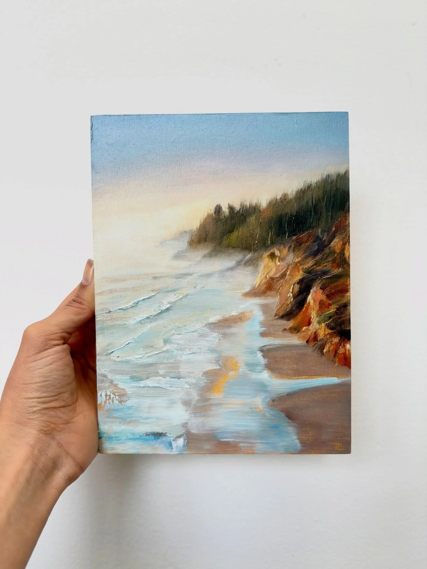 &ldquo;In a picture there should be poetry. In a poem there should be a picture&rdquo;- Chang Dai-chien 

I was thinking about this quote while creating this little painting with its disappearing horizon, incoming tide and soft, hazy sky ☁️There is a