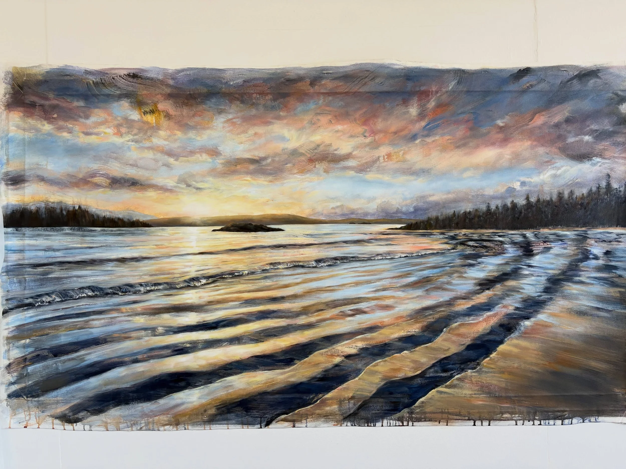 FINALLY COMPLETE. ✨
Sometimes a painting tells you exactly what it needs right away, and other times it demands you slow down and wait. I lost count of how many times I stepped away from this piece, walked back to it, and just stared, trying to figur