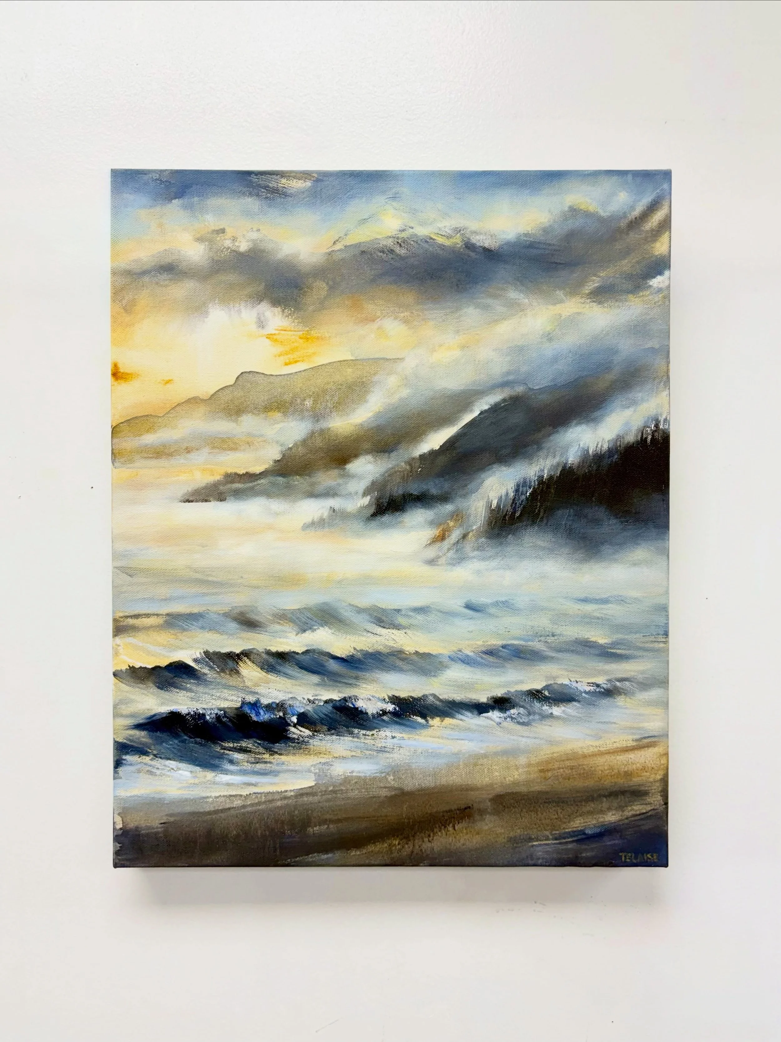 Sometimes it&rsquo;s easy and paintings in the studio just flow. This piece &ldquo;Spirit of the Mist&rdquo; came together so effortlessly and I think these feelings of effortlessness and freedom translate through the painting☁️ What do you think? 

