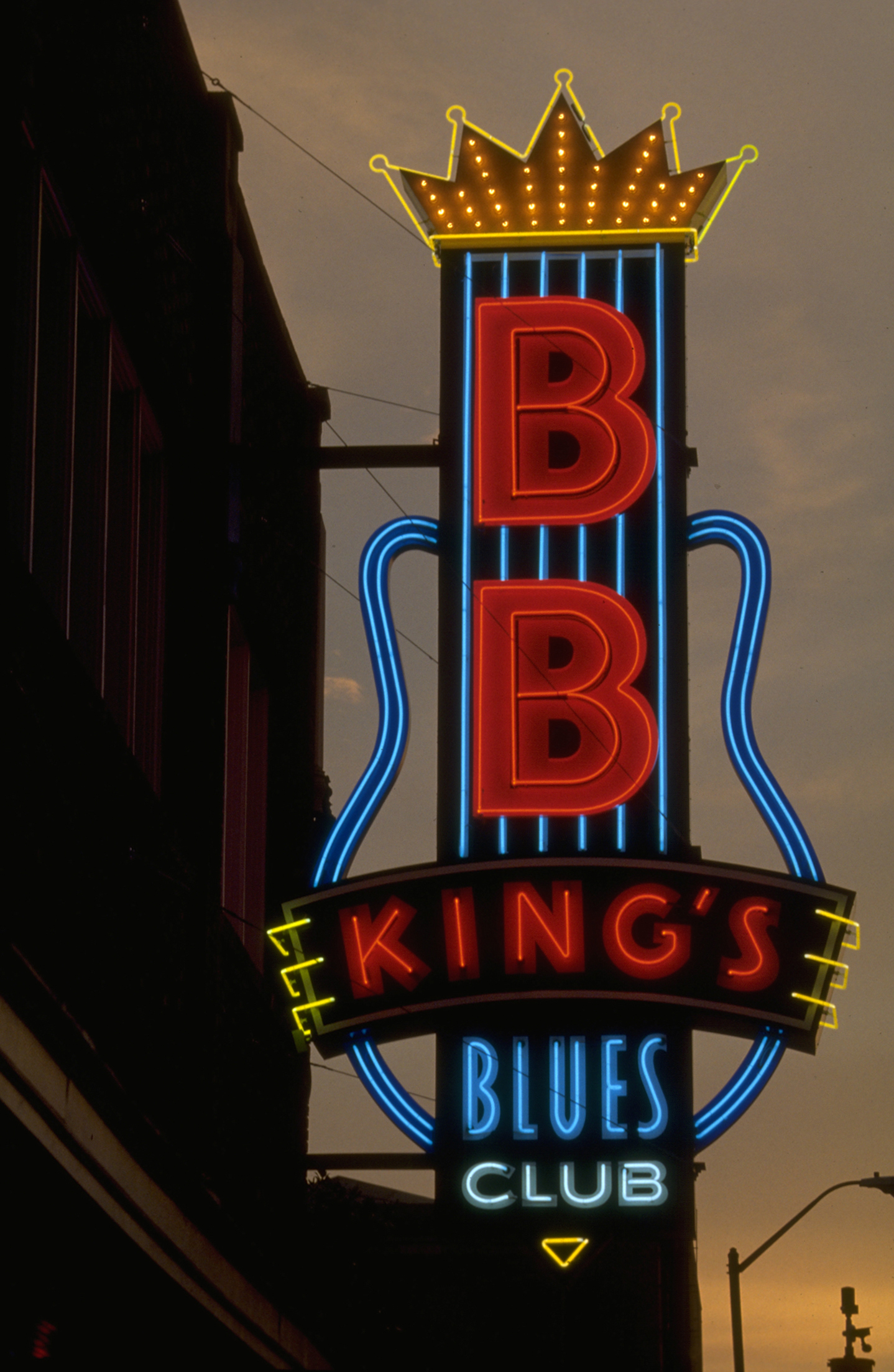  BB King’s Blues Club exterior signage as seen on Bluff City Law  Branding creative and design by Chuck Mitchell  Beale Street Memphis, TN  Sign fabrication and installation by Frank Balton Sign Company 
