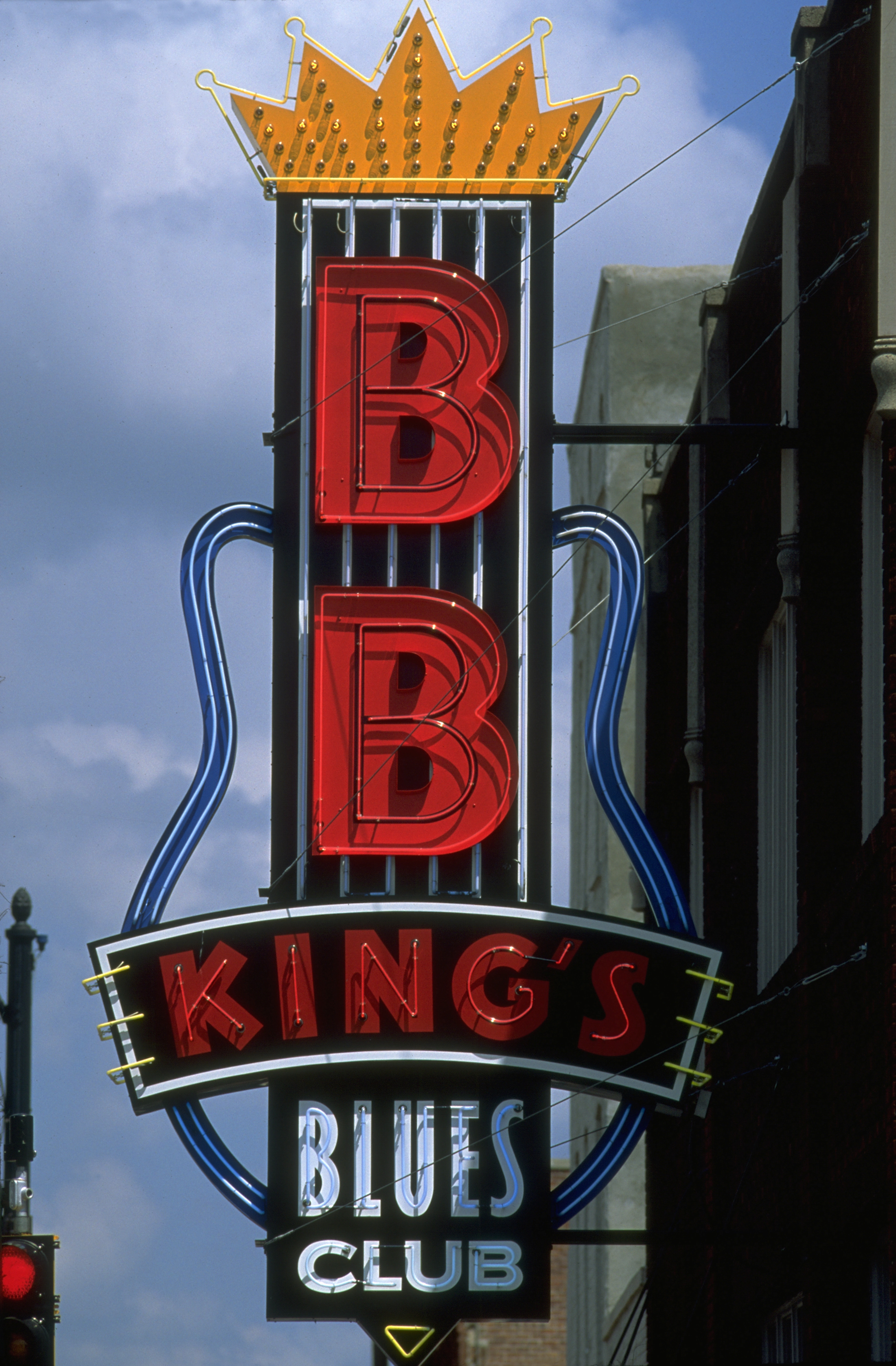  BB King’s Blues Club exterior signage as seen on Bluff City Law  Branding creative and design by Chuck Mitchell  Beale Street Memphis, TN 