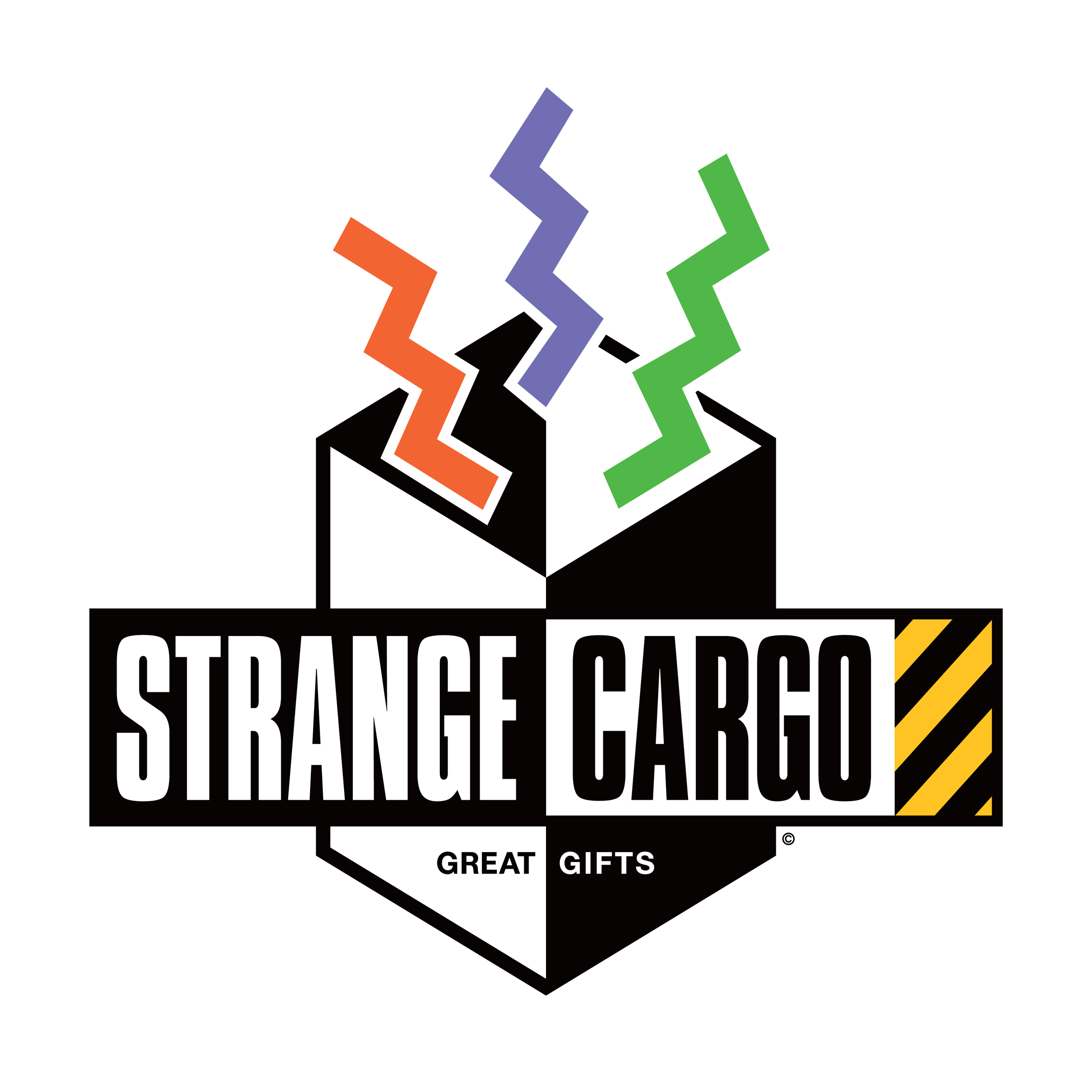  Strange Cargo logo  Branding creative and design by Chuck Mitchell 