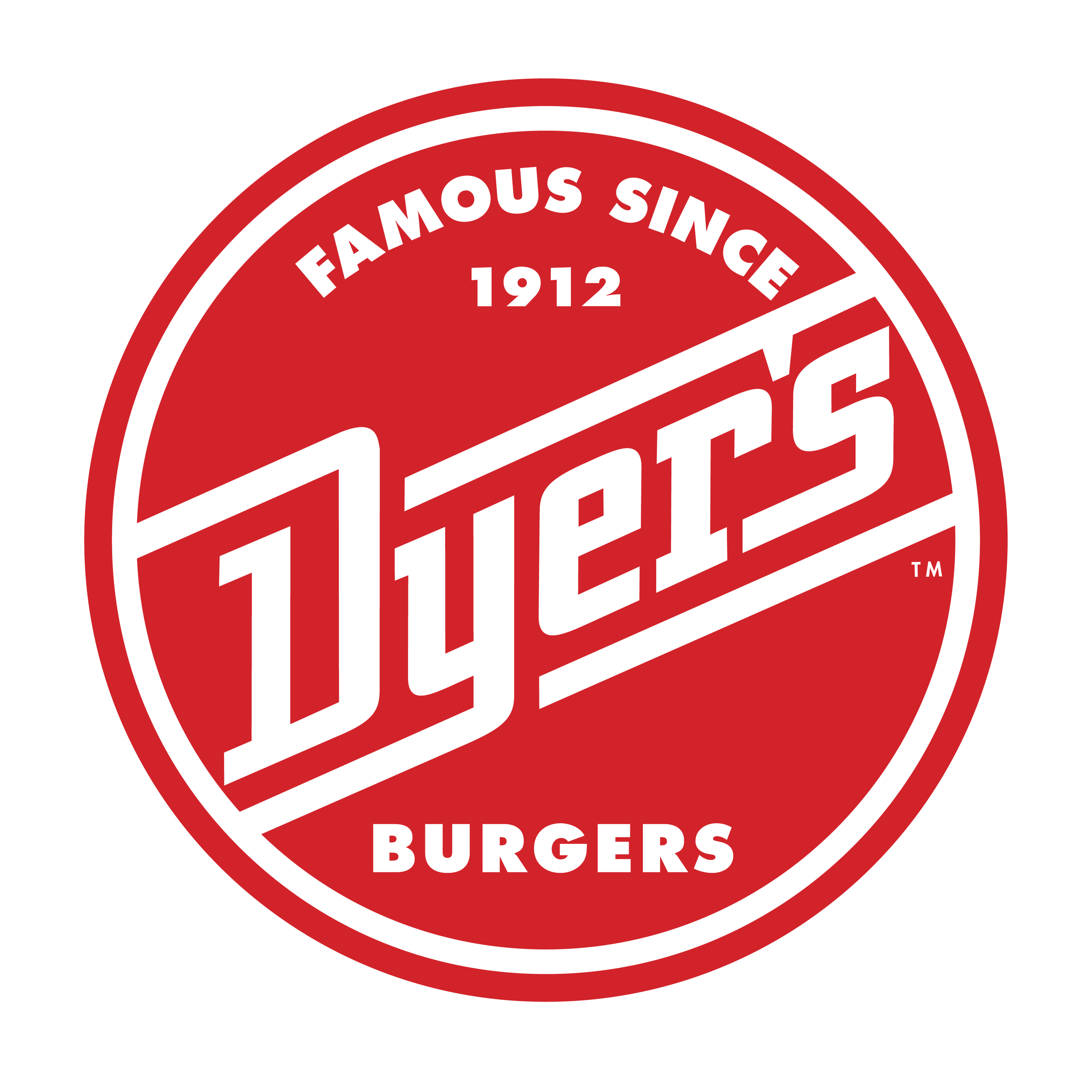  Dyer’s Burgers logo  Branding creative and design by Chuck Mitchell 