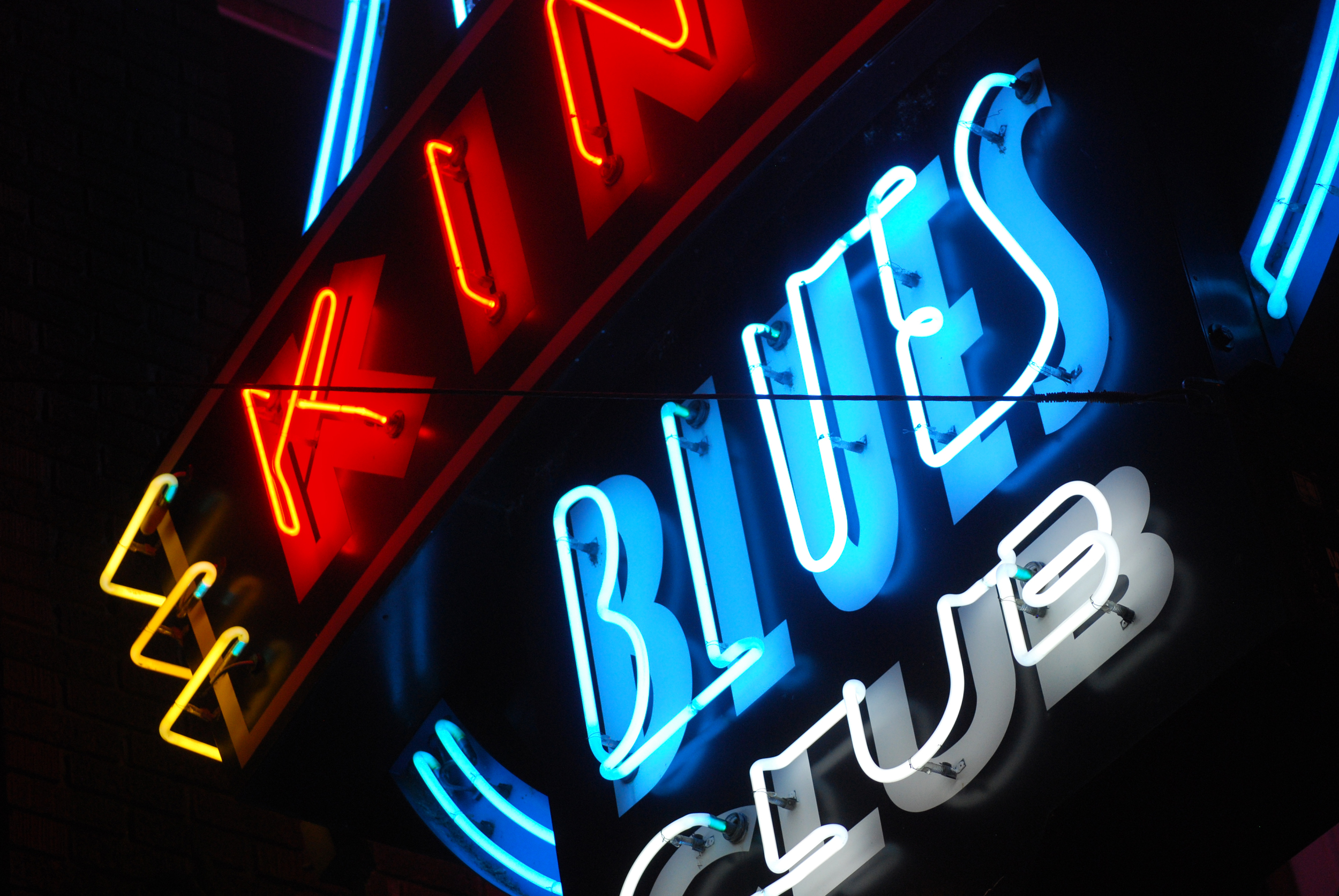  BB King’s Blues Club exterior signage detail  Branding creative and design by Chuck Mitchell  Beale Street Memphis, TN 