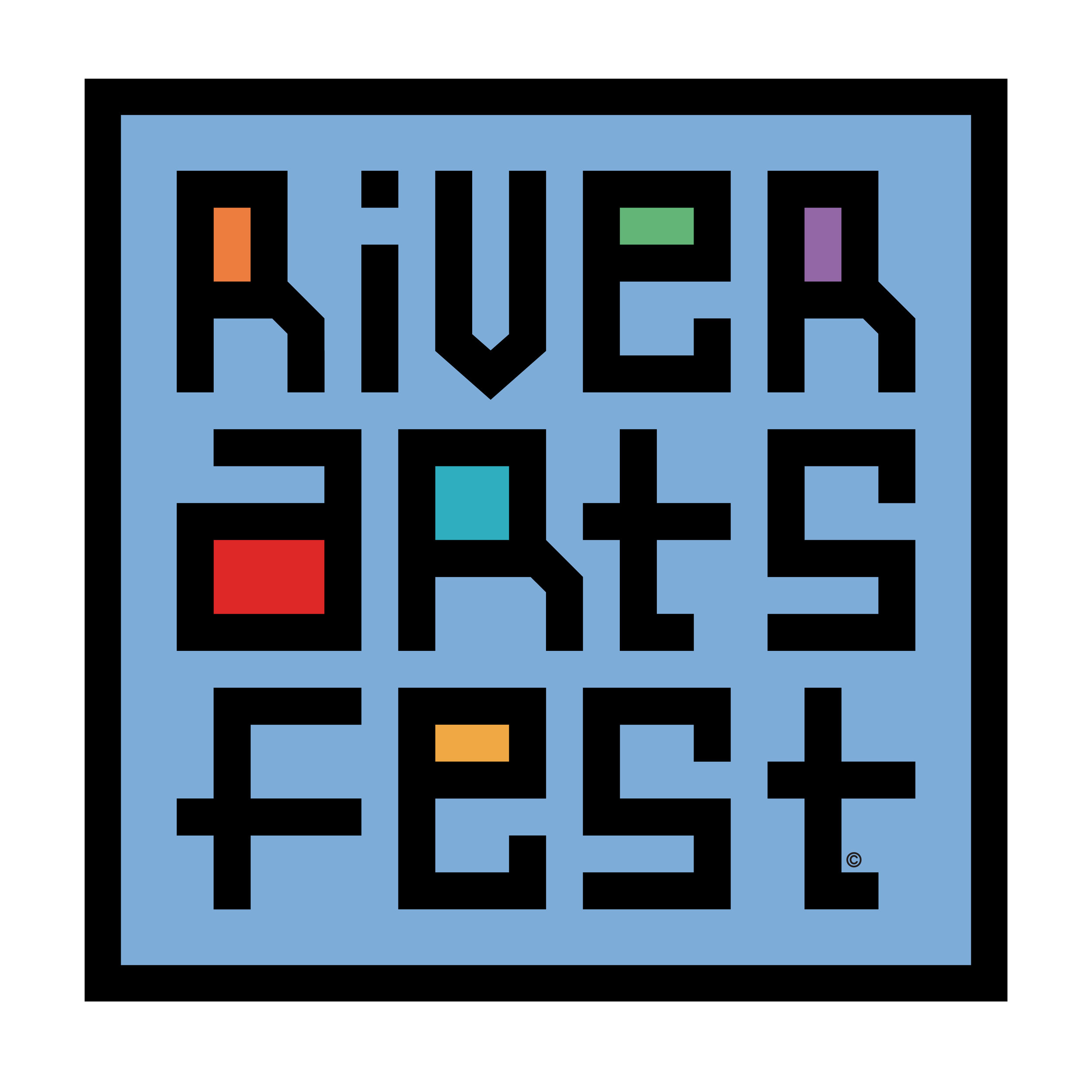  RiverArtsFest Memphis logo  Branding creative and design by Chuck Mitchell  Pro bono work developed for RiverArtsFest, Inc. 