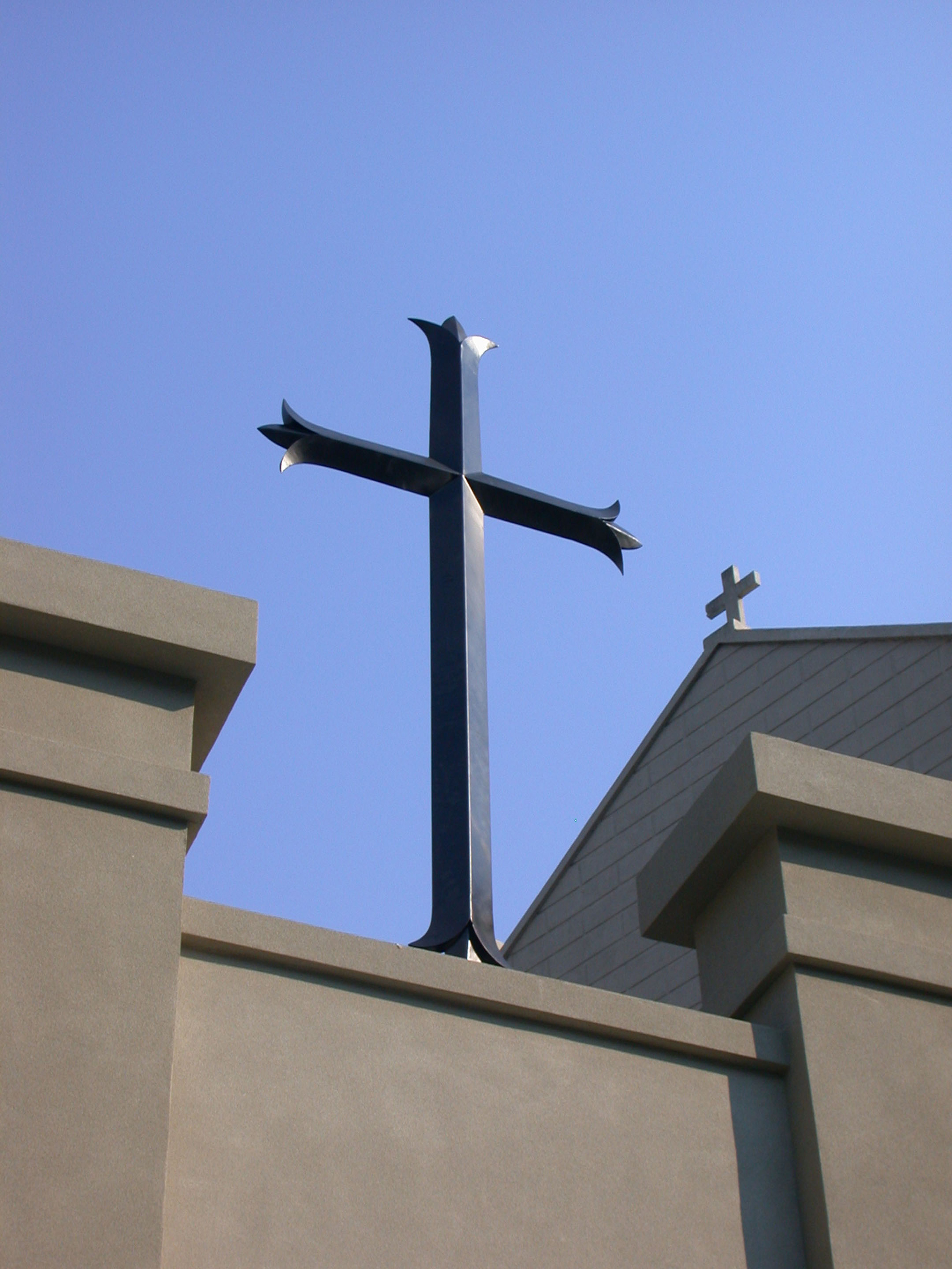  Cross design concept by Chuck Mitchell  Pro bono work developed for St. Martin de Porres National Shrine &amp; Institute, Memphis  Cross fabrication by James A. “ Wally ” Wallace, The Metal Museum, Memphis 