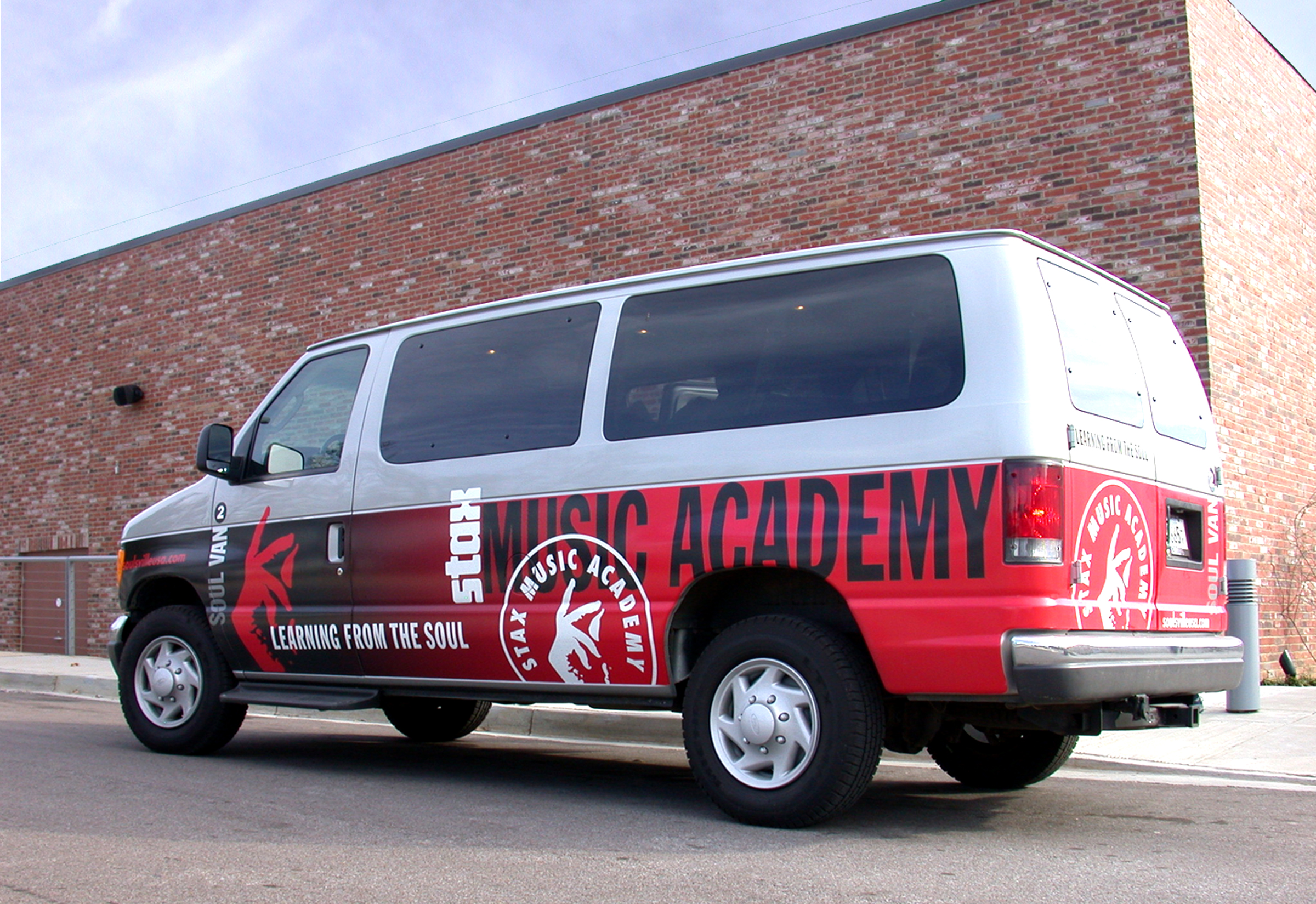  STAX Music Academy students van  Branding creative and design by Chuck Mitchell 