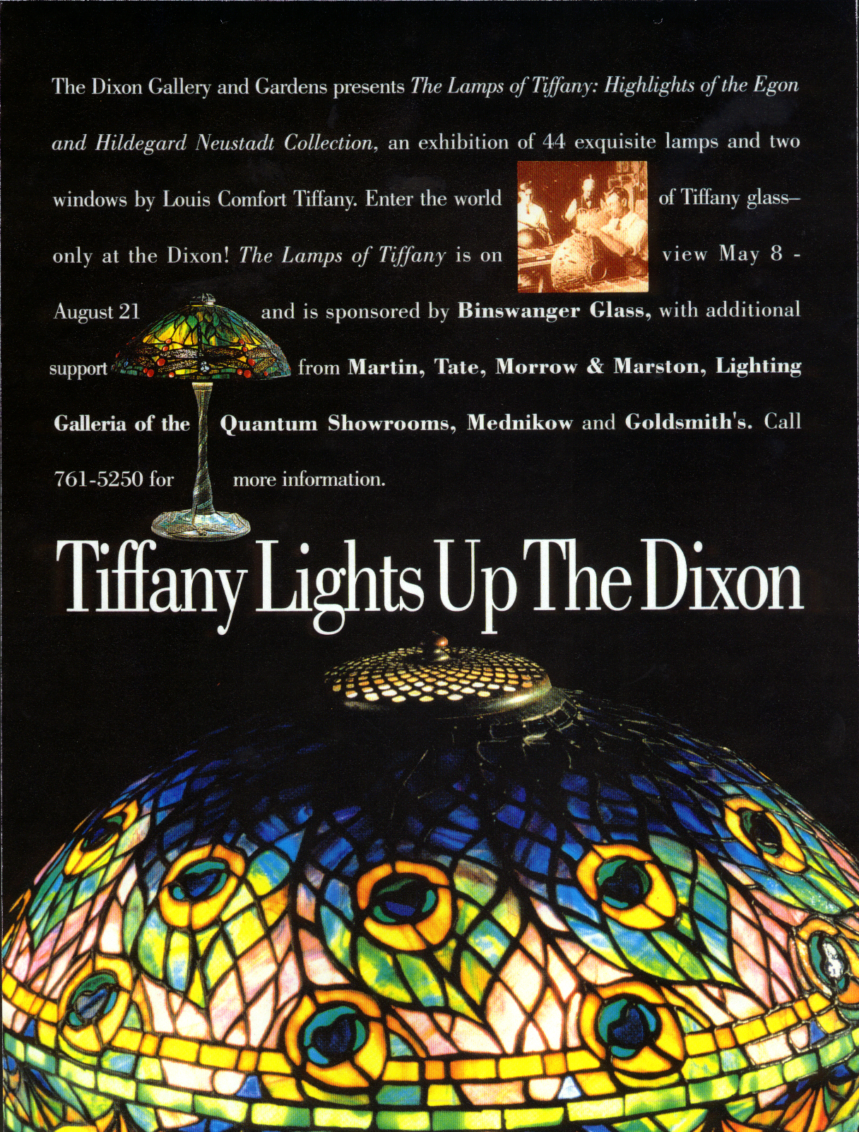  Dixon Gallery &amp; Gardens “Tiffany Lights Up The Dixon” print ad 