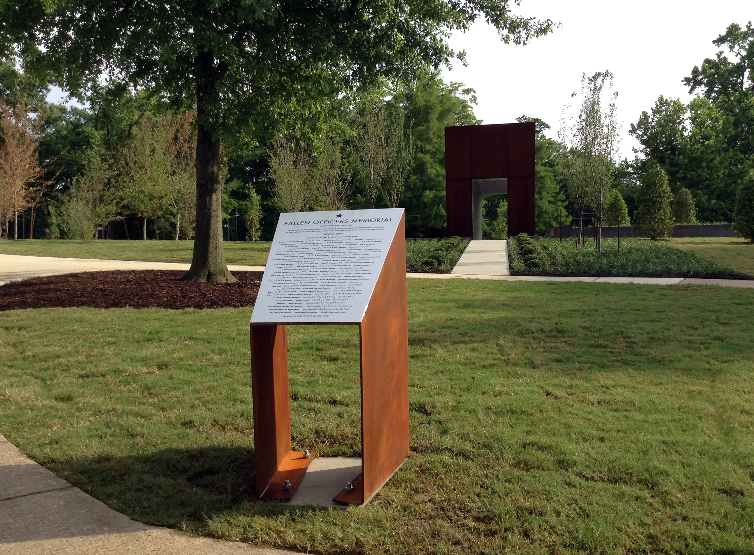 Fallen Officers Memorial Plaque & Base — CHUCK MITCHELL
