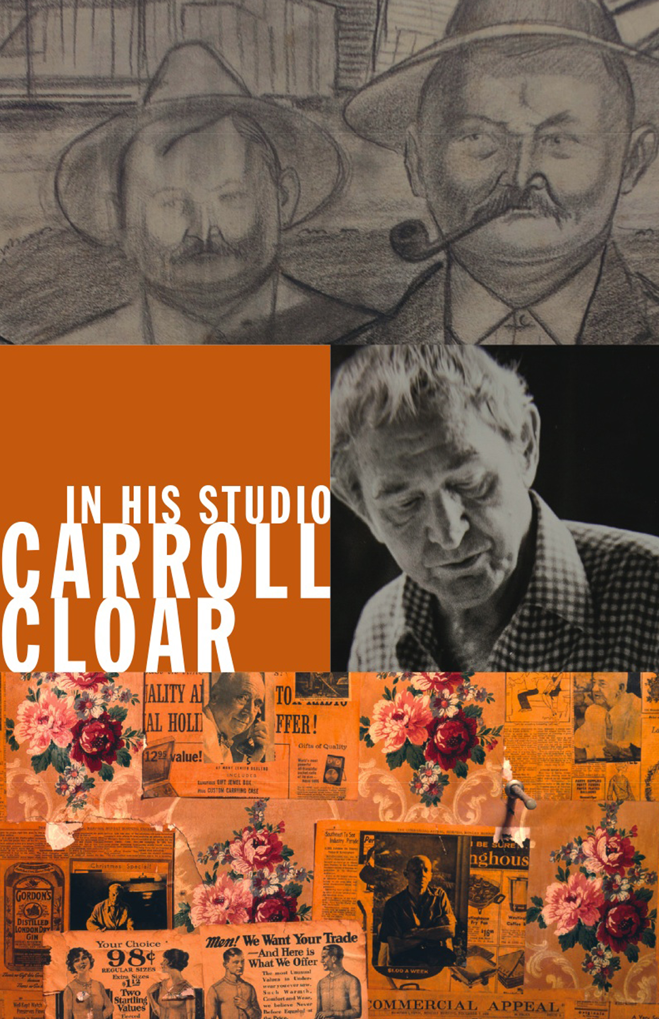  Carroll Cloar in His Studio  Exhibition postcard design  Creative direction and design by Chuck Mitchell  AMUM, Art Museum of the University of Memphis 