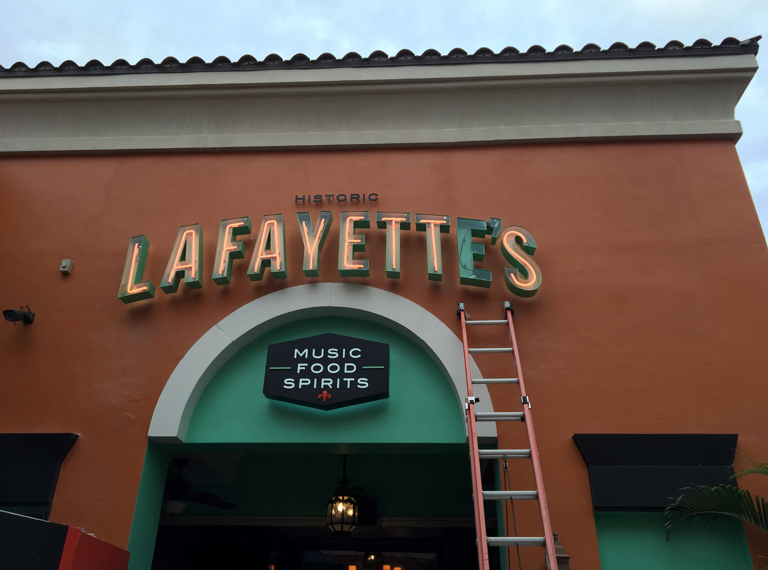  Lafayette’s Music Room signage  Creative and design by Chuck Mitchell  West Palm Beach, Florida 