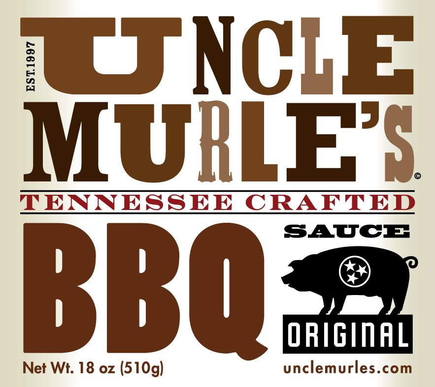  Uncle Murle’s Original BBQ Sauce label  Branding creative and design by Chuck Mitchell 