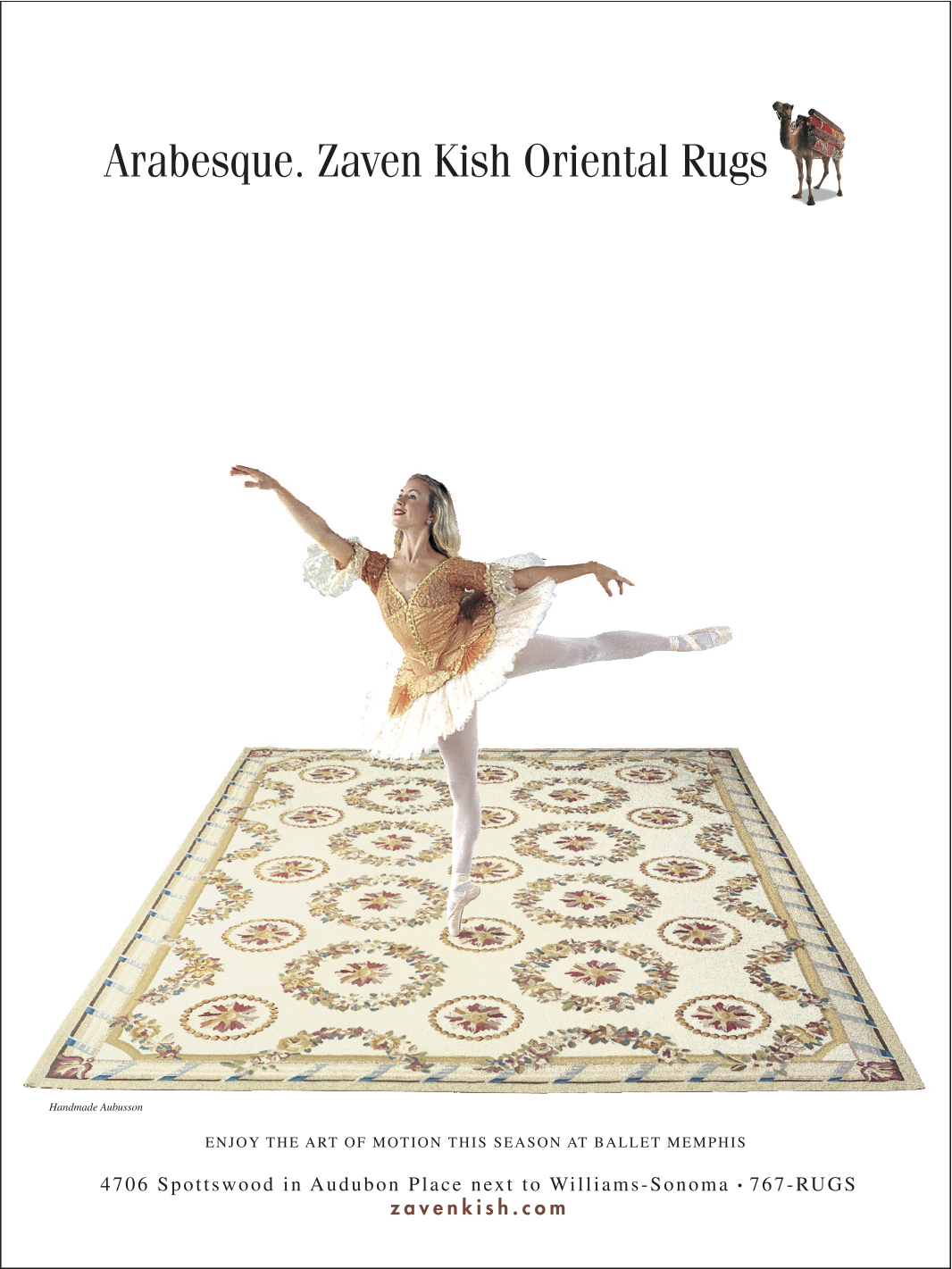  Zaven Kish Oriental Rugs full-page magazine ad 2  Branding creative, copywriting and design by Chuck Mitchell  Photograph by API Photographers, Memphis  © Chuck Mitchell  All rights reserved. 