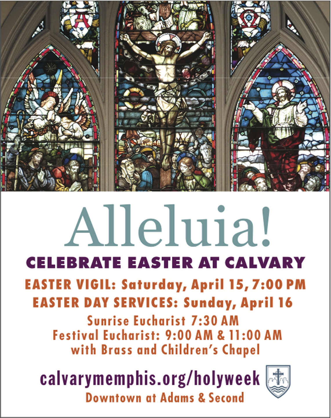  Calvary Easter Memphis Magazine ad  Creative, headline copywriting and design by Chuck Mitchell  Photograph by Chuck Mitchell 