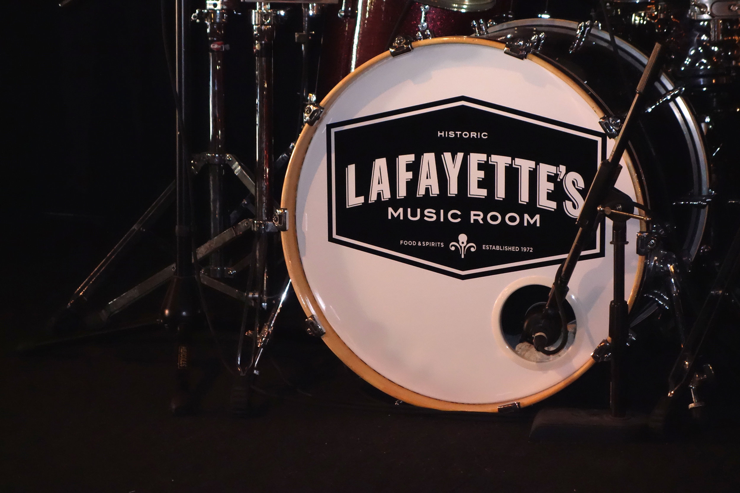  Lafayette’s Music Room  Branded logo drum kit  Creative and design by Chuck Mitchell 