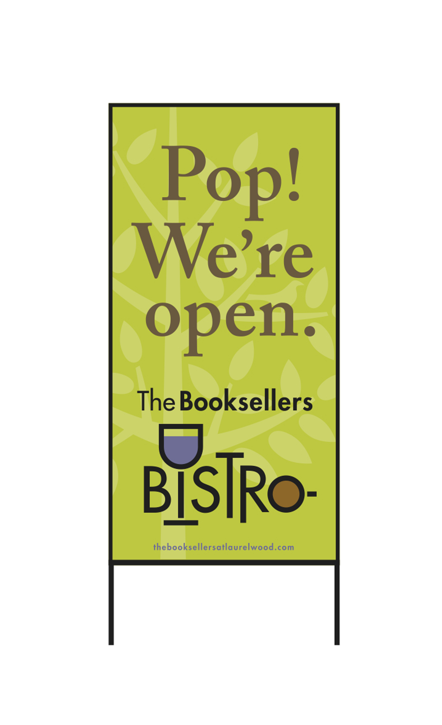  The Booksellers Bistro exterior banner/sign  Creative and design by Chuck Mitchell  Laurelwood Center Memphis, Tennessee 