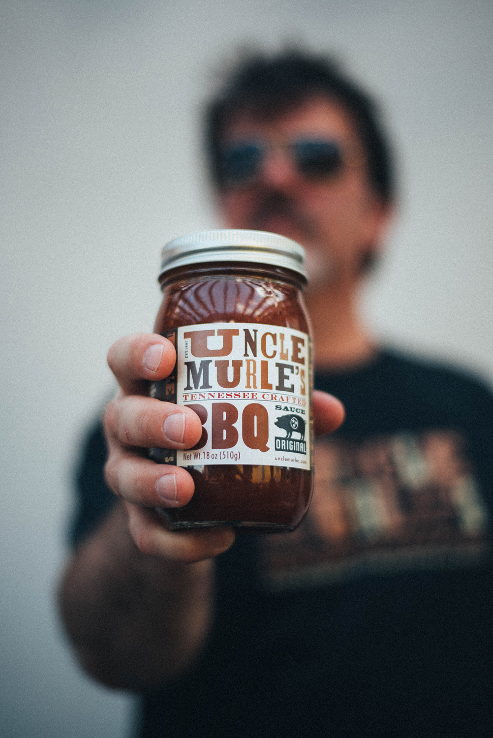  Uncle Murle’s BBQ Sauce packaging  Branding creative and design by Chuck Mitchell  Photograph by Reid Mitchell 
