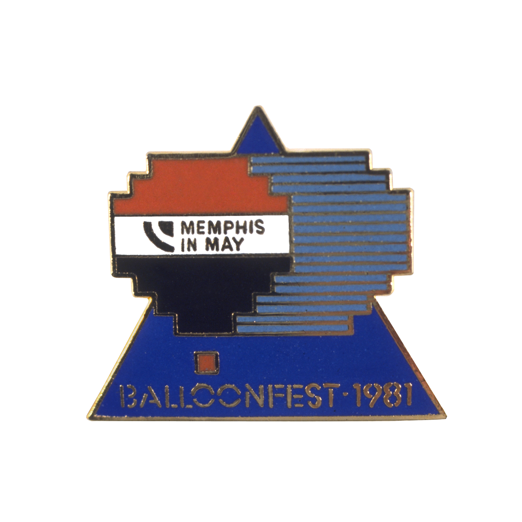  Memphis in May Celebrates Egypt BalloonFest trading pin  Branding creative and design by Chuck Mitchell 