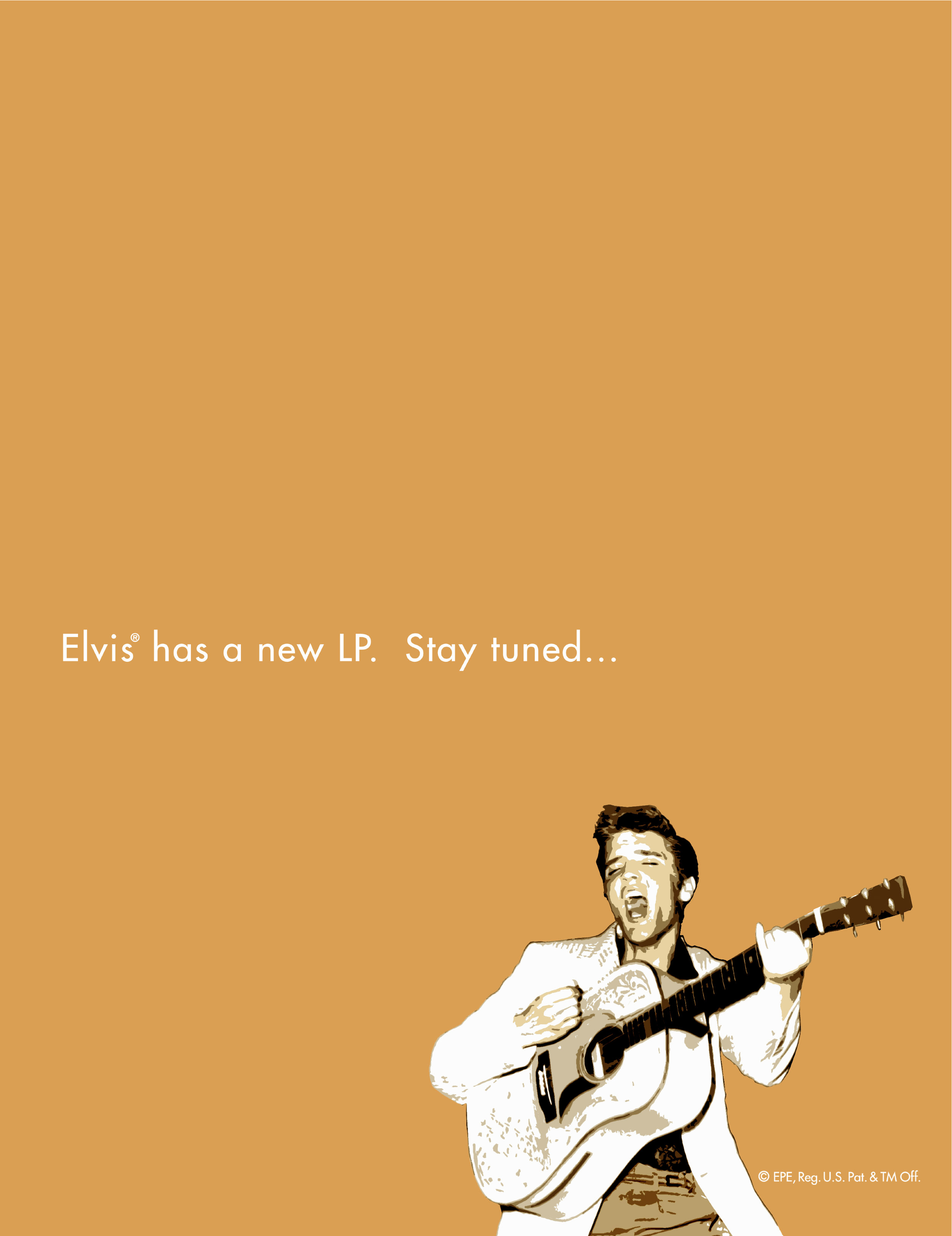  Elvis Presley Tennessee License Plate “teaser” full-page ad  Branding creative, design and copywriting by Chuck Mitchell 