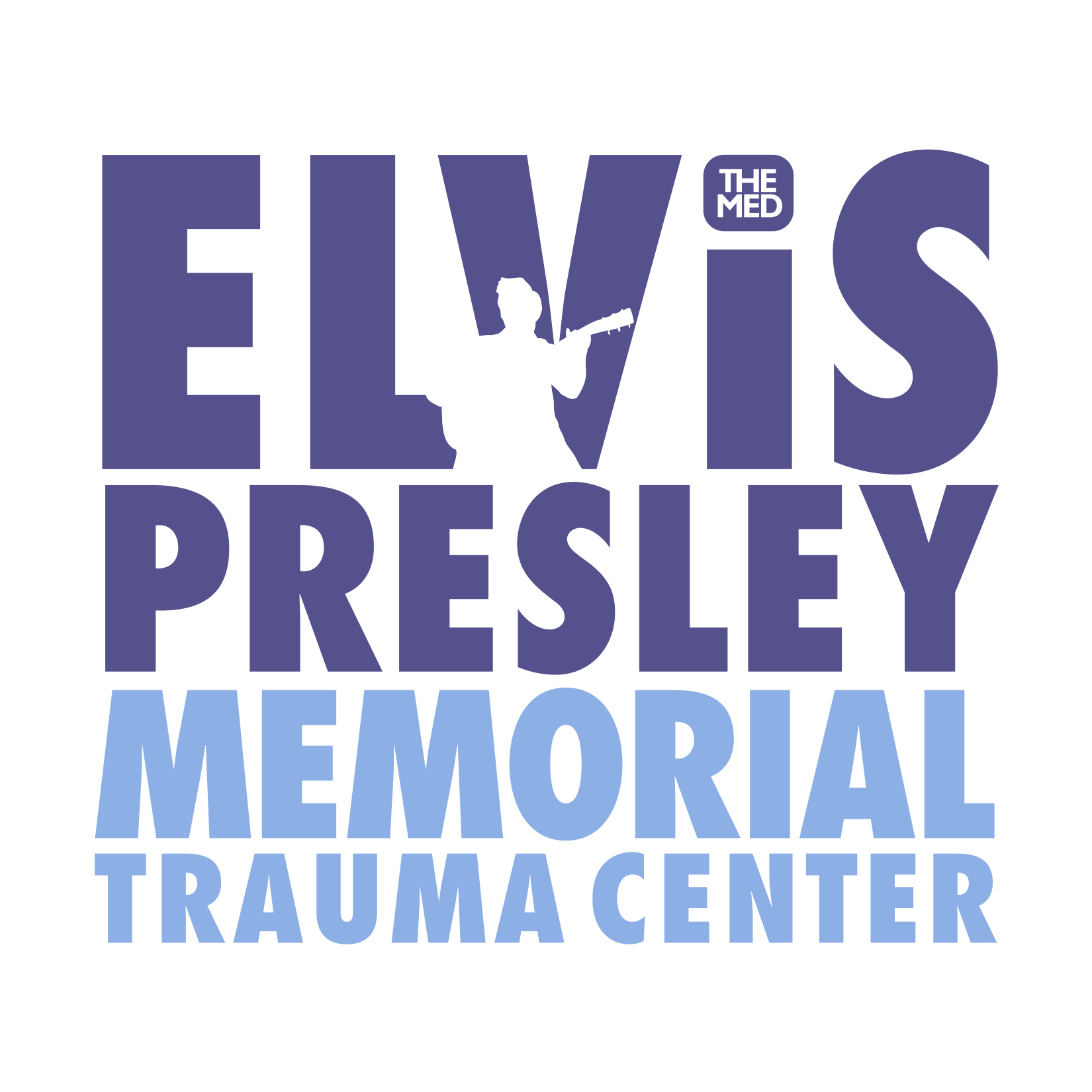  Elvis Presley Trauma Center brand and wearables logo  © EPE, Reg. U.S. Pat. &amp; TM Off.  Branding creative and design by Chuck Mitchell  The MED logo by the late Bill Womack 
