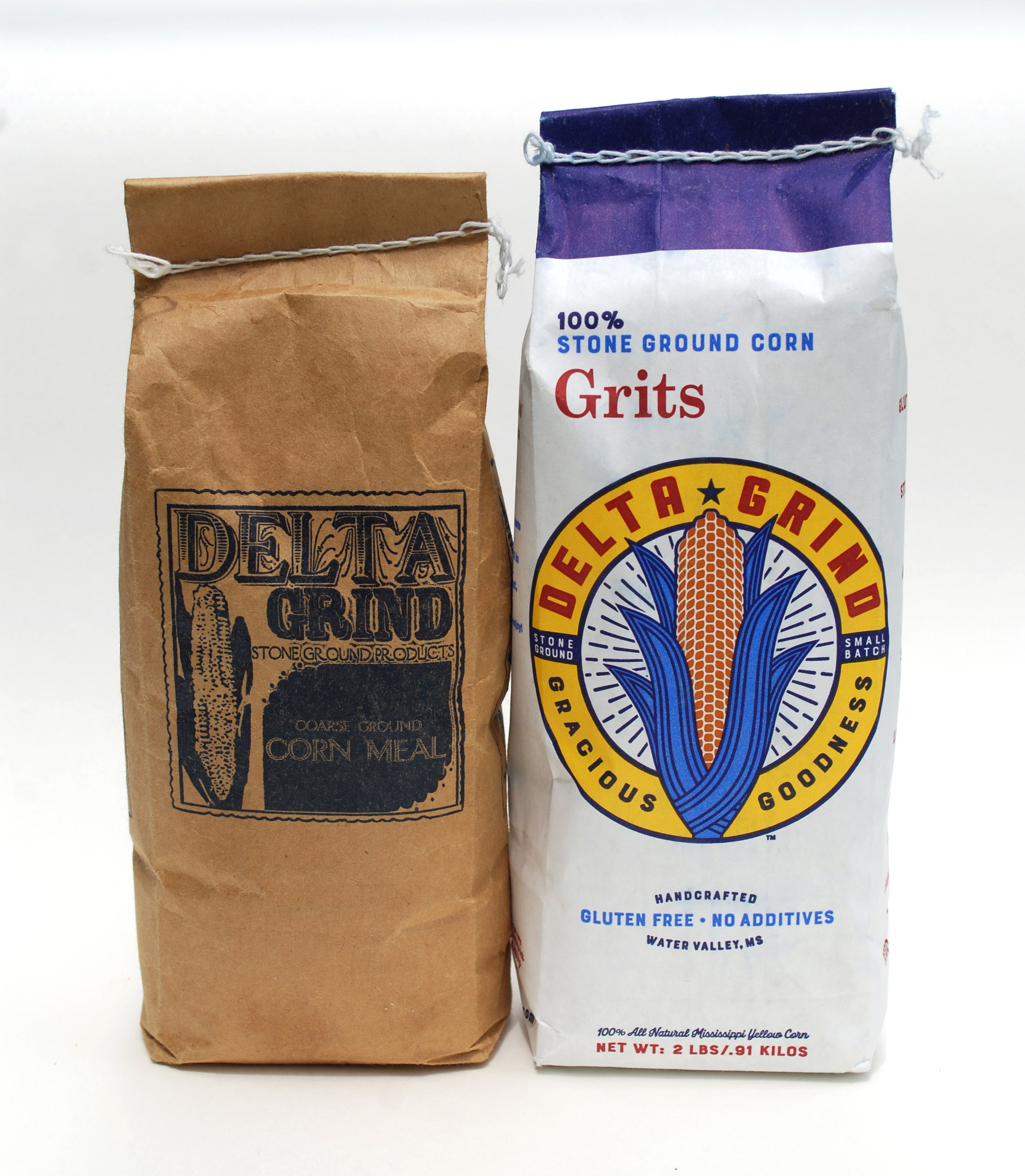  Delta Grind Stone Ground Products  Before &amp; After Delta Grind packaging  Creative and design by Chuck Mitchell  for Delta Grind Stone Ground Products, LLC 