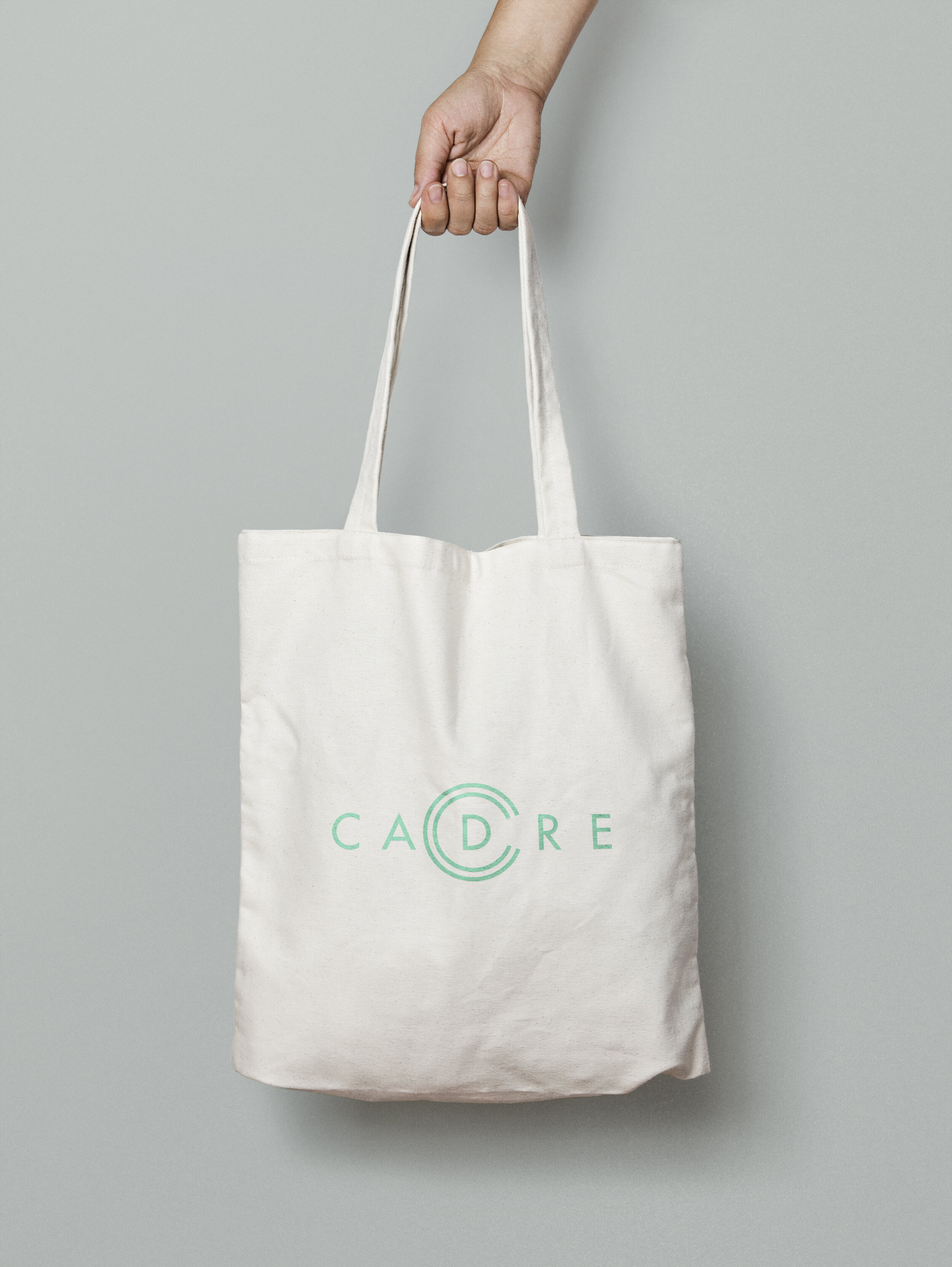 CADRE tote bag sample  Branding creative and design by Chuck Mitchell 