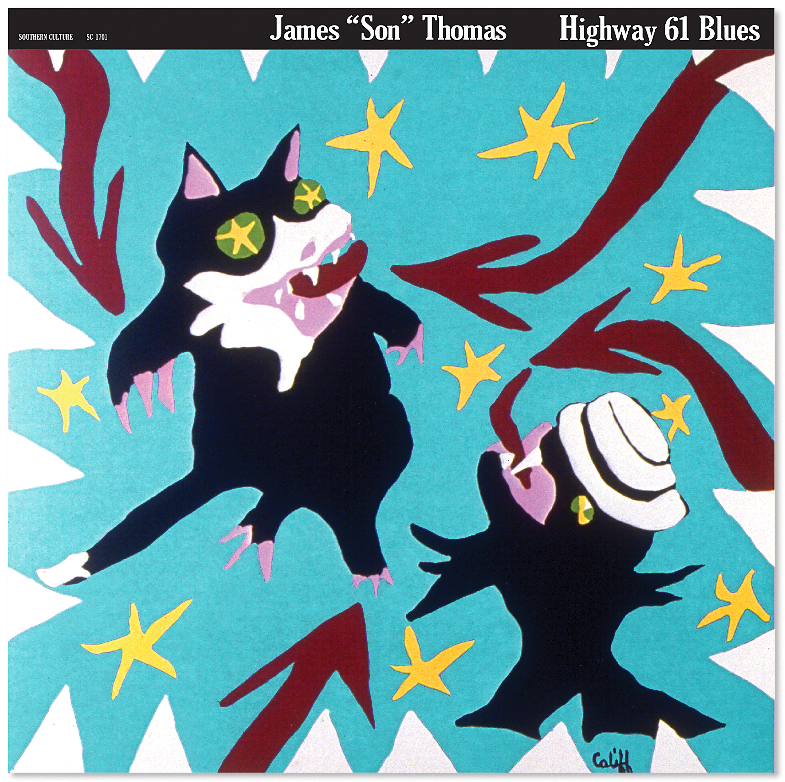  James “Son” Thomas  Highway 61 Blues  Center for the Study of Southern Culture Album Series  William Ferris  Oxford, Mississippi  Creative direction, concept, design and production supervision by Chuck Mitchell  Illustration by Mara Califf  Producti